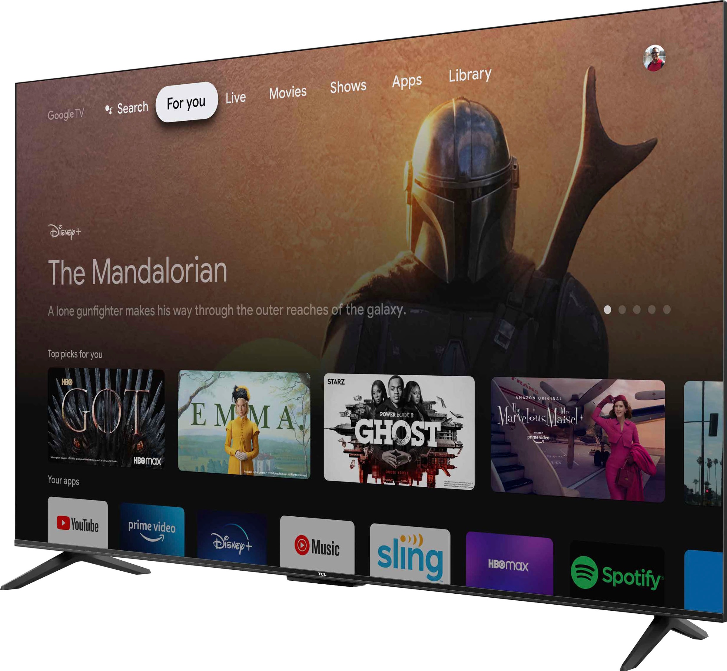 TCL LED-Fernseher »55P631X1«, 4K Ultra HD, Android TV-Google TV-Smart-TV, HDR10, 60Hz Motion Clarity, Metallgehäuse