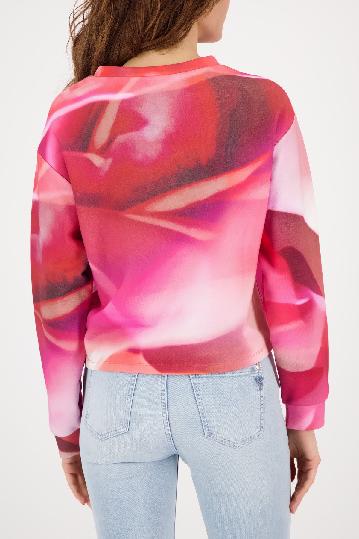 Monari Sweatshirt »Sweatshirt Blume allover«, Regular fit mit Allover-Muster
