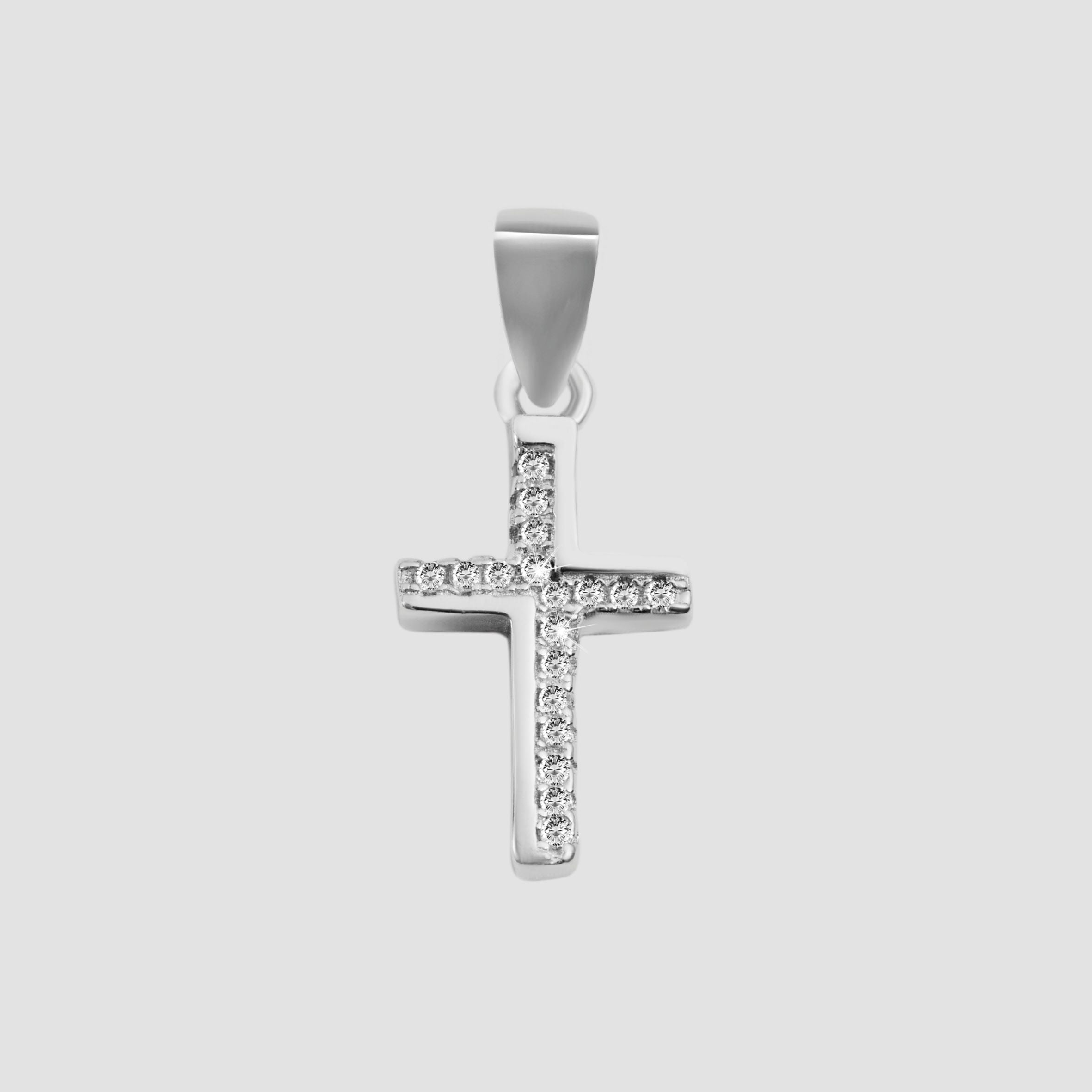 Adelia´s Kreuzanhänger »Damen Anhänger ¿ Kreuz Kreuzanhänger aus 925 Silber mit Zirkonia«