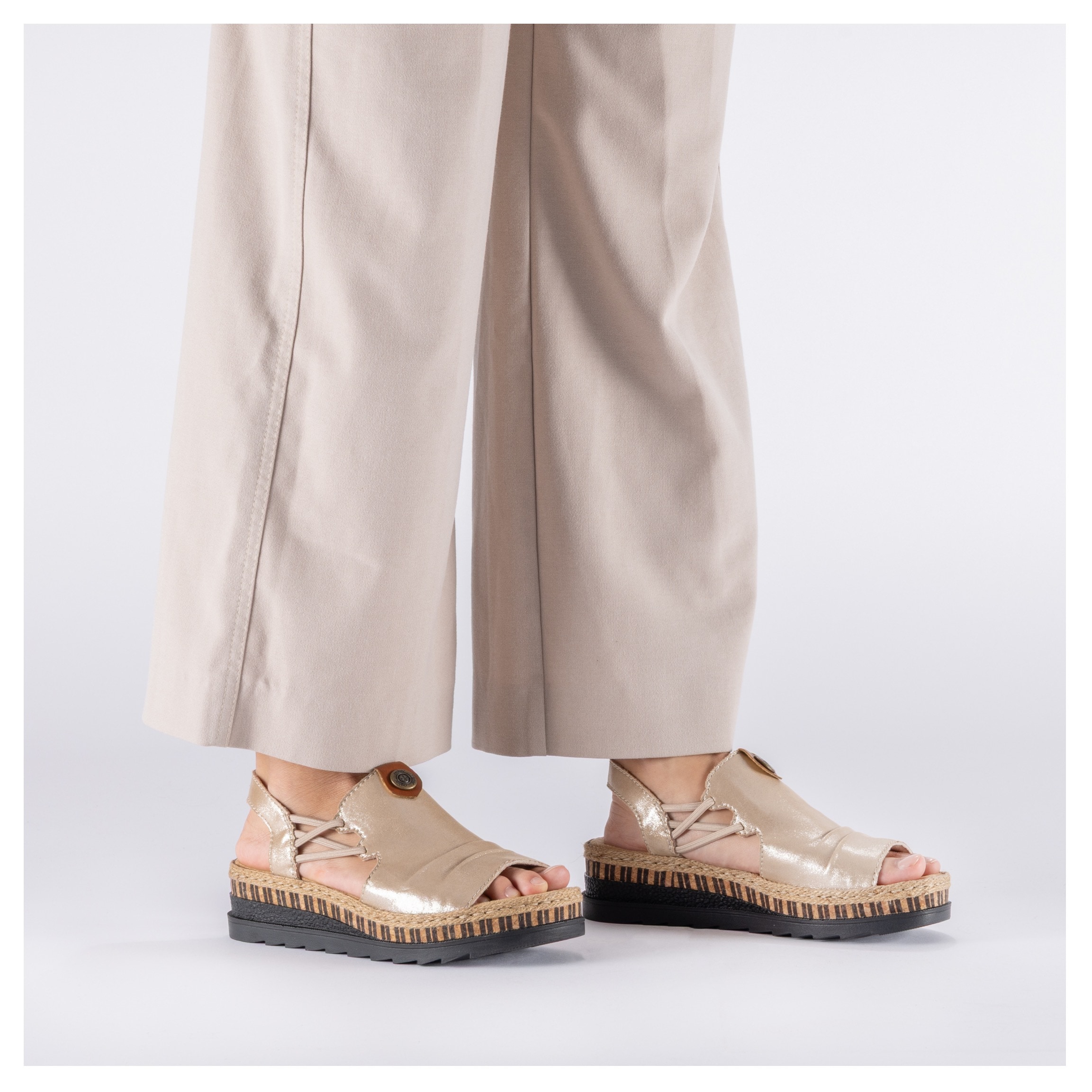 Rieker Plateausandale  Sommerschuh, Sandalette, modisches Plateau