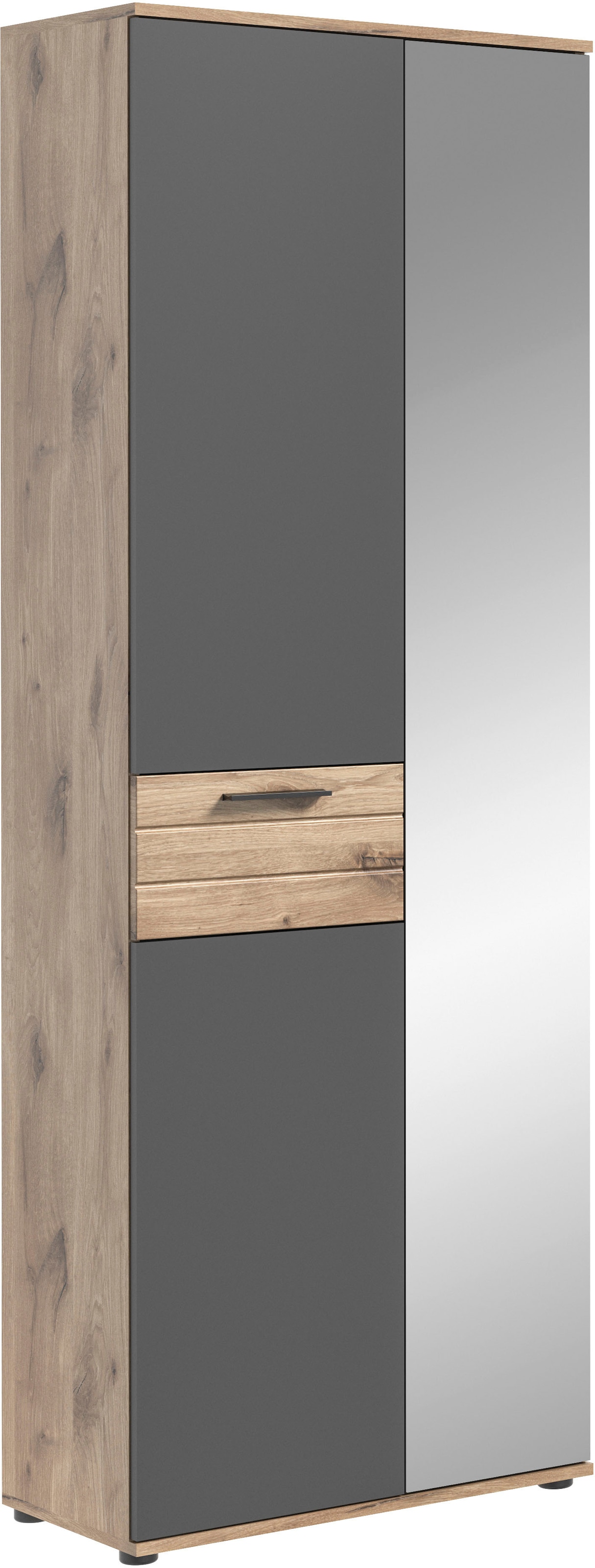 INOSIGN Garderobenschrank »Riga, Höhe 200 cm, 2 Türen, 4 Einlegeböden, 1 Kleiderstange«, mit Softclose, Kleiderstange ausziehbar,universal einsetzbarer Schrank