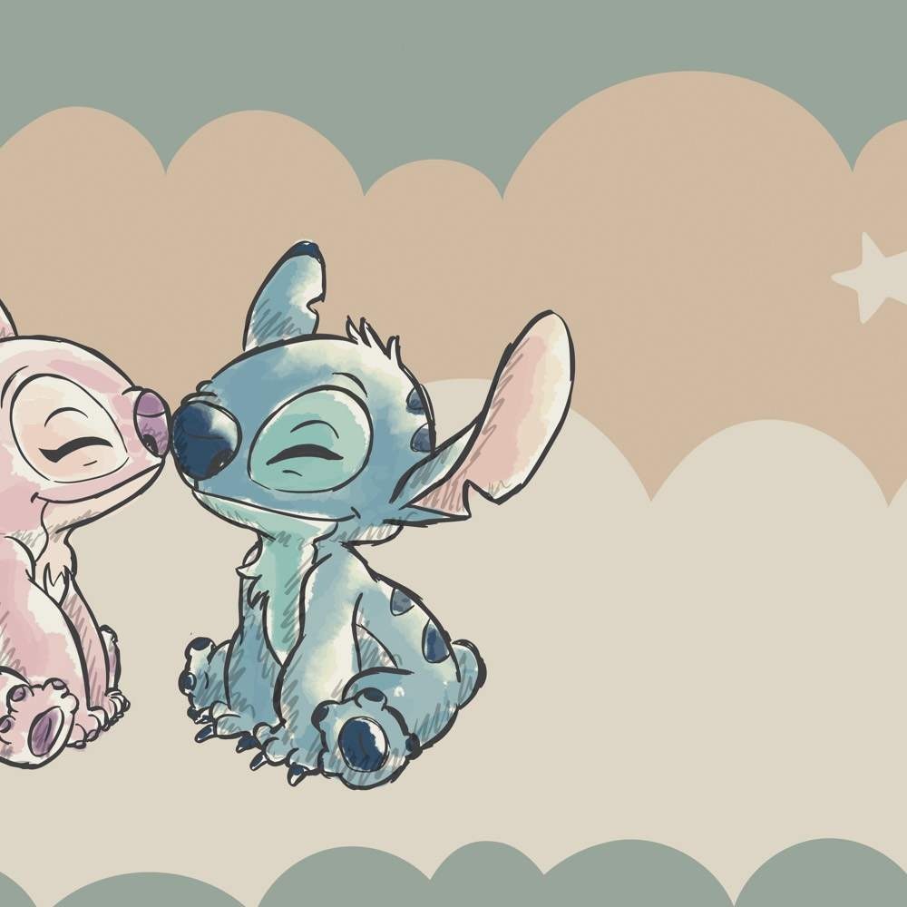 Komar Vliestapete »Disney Lilo and Stitch Cozy Clouds« bedruckt glatt Rolle mit 212 x 250 cm