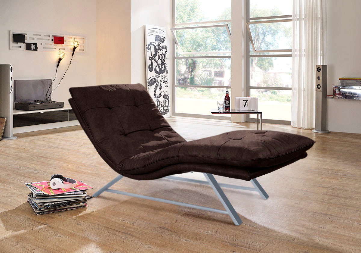 W.SCHILLIG Relaxliege »daily dreams«, in Waffelkissen-Optik, wahlweise mit Motor, Kufengestell, in 2 Breiten