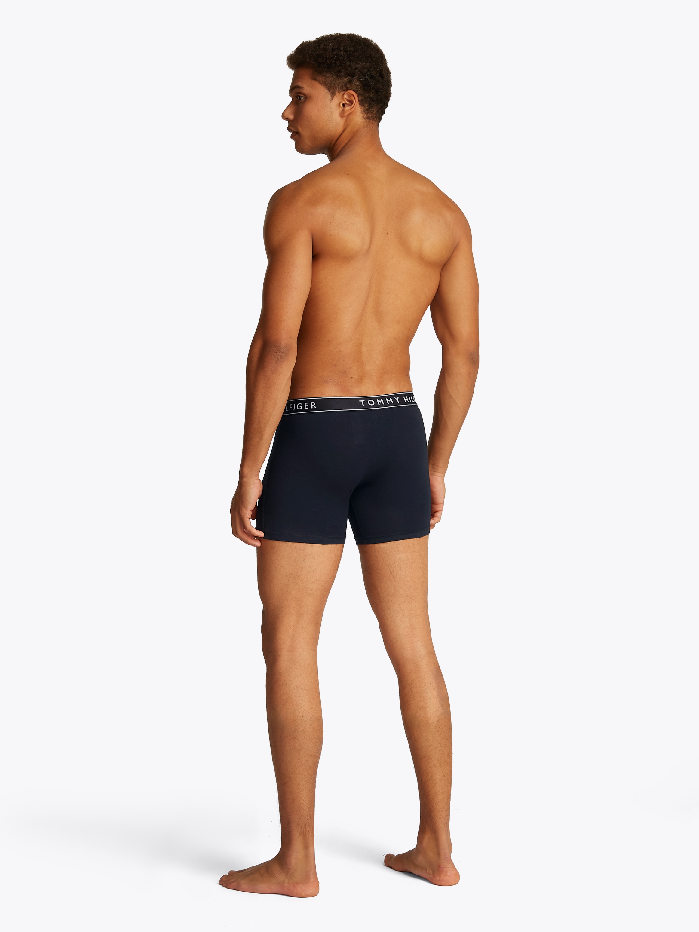 Tommy Hilfiger Underwear Boxer »3P BOXER BRIEF DTM«, (Packung, 3 St., 3er), mit Logobund