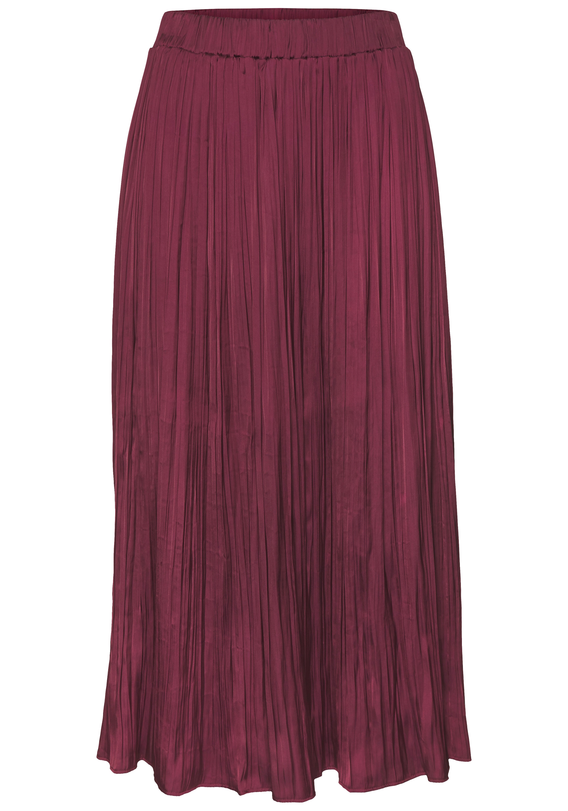 LASCANA Maxirock mit Plisseefalten, edel glänzende Ware