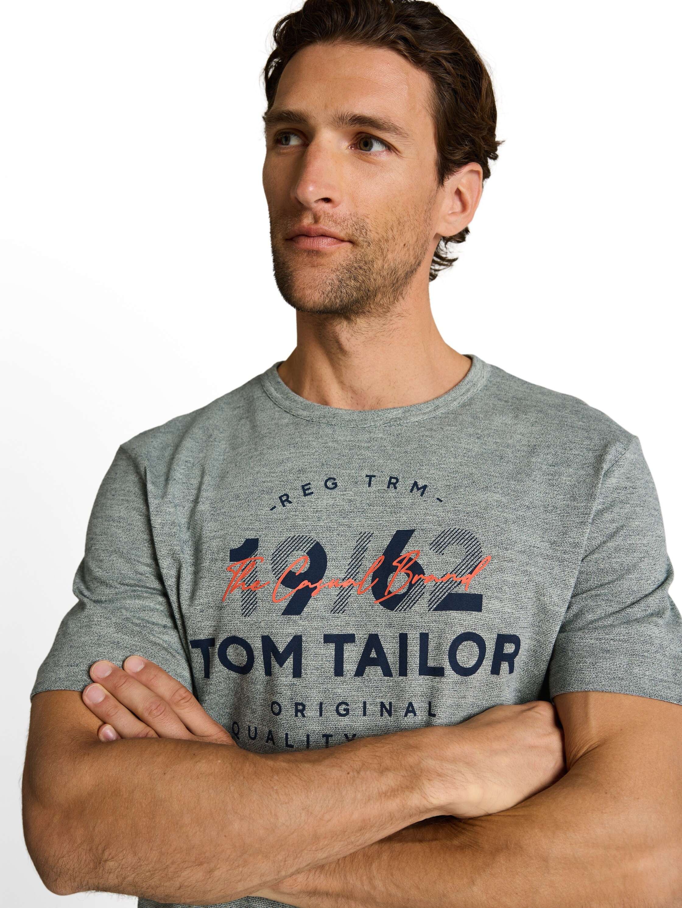 TOM TAILOR T-Shirt mit Logo Print