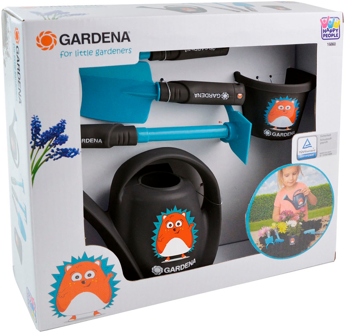 Happy People Kinder-Gartenset »GARDENA Starter Set Igel«, (Set, 5 tlg.)