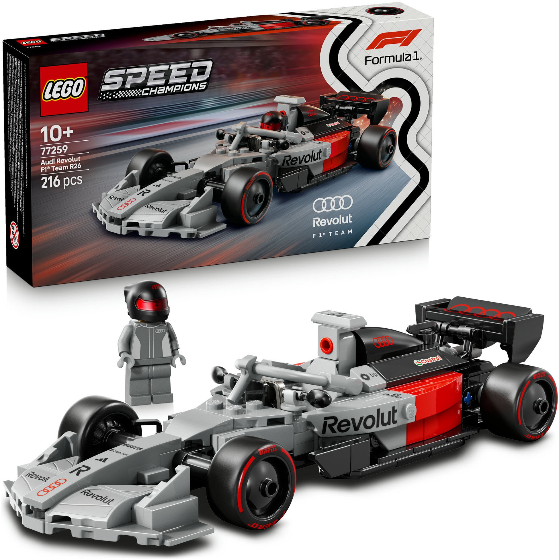 LEGO® Konstruktionsspielsteine »Audi Revolut F1 Team R26 Rennwagen (77259), LEGO Speed Champions«