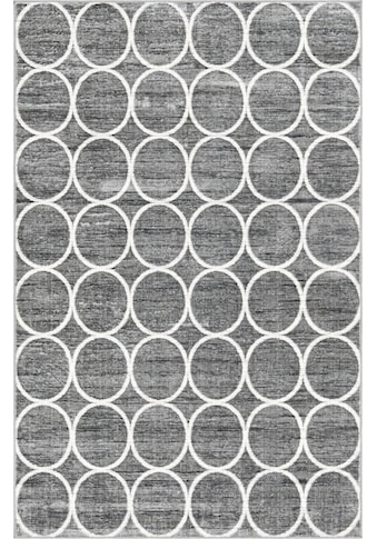 Teppich »Titan Trellis«, rechteckig, Kurzflor, gewebt, modernes Design, Motiv Kreise