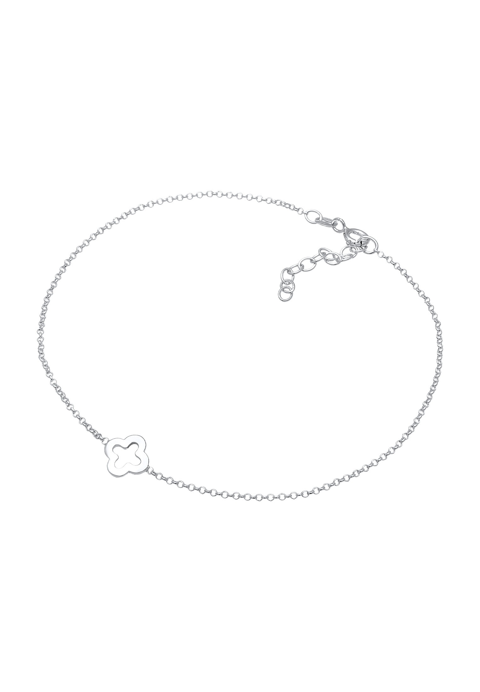 Elli Fußkette »Fußschmuck Kleeblatt Glück Symbol Talisman 925 Silber«
