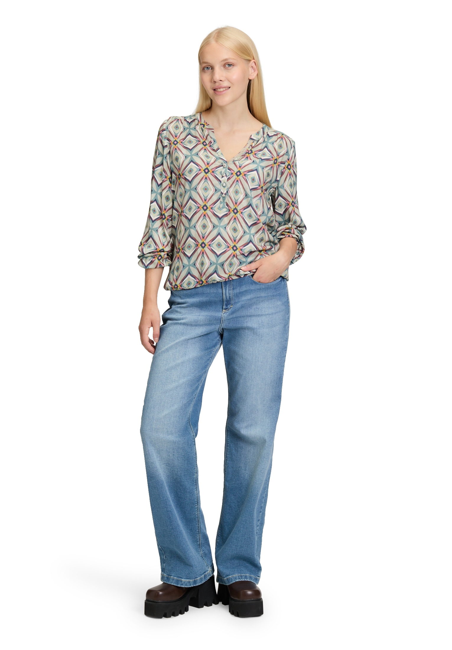 Cartoon Klassische Bluse »Casual-Bluse mit Muster«
