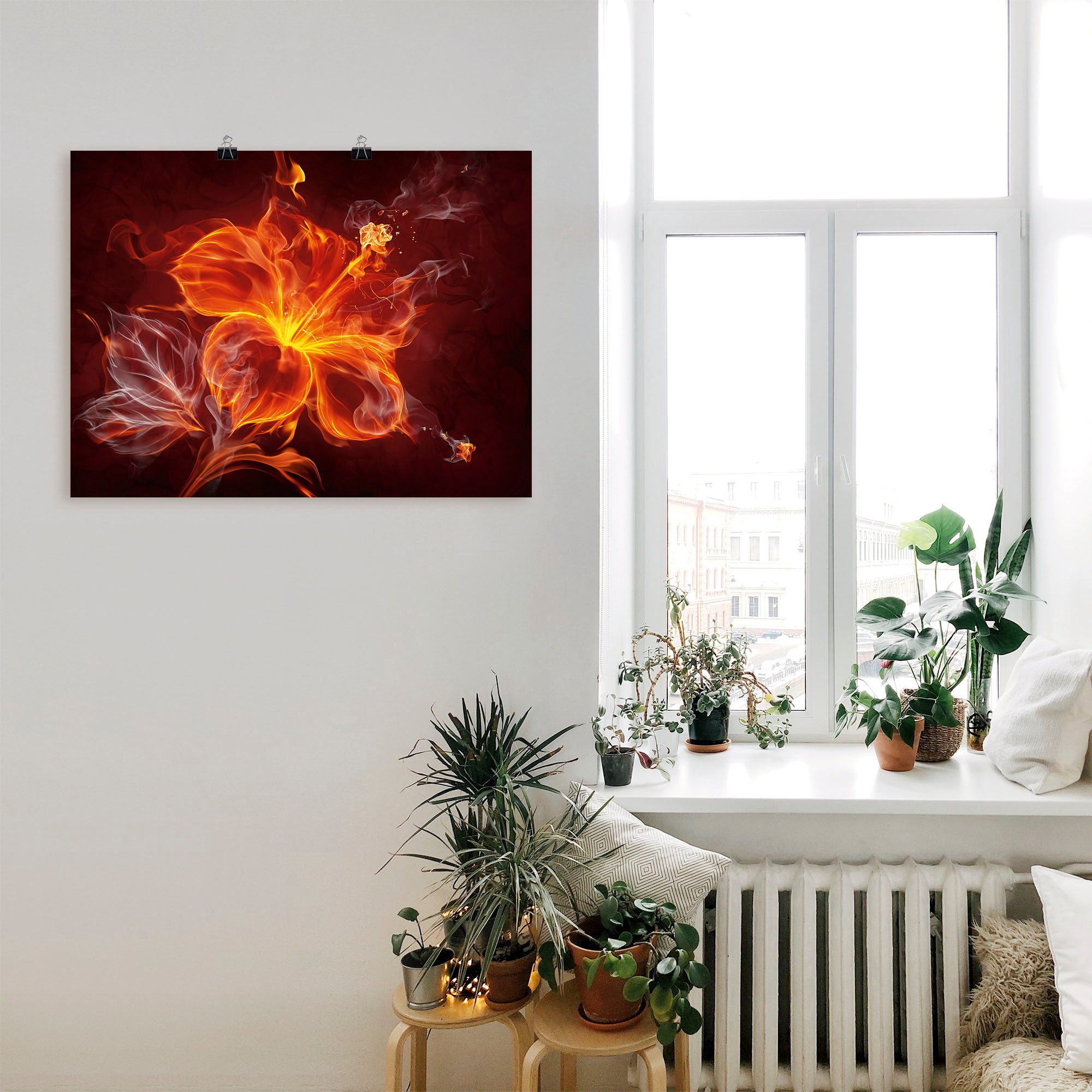 Artland Wandbild »Feuerblume« Blumen 1 Stk. tlg. als Leinwandbild, Poster in verschied. Größen