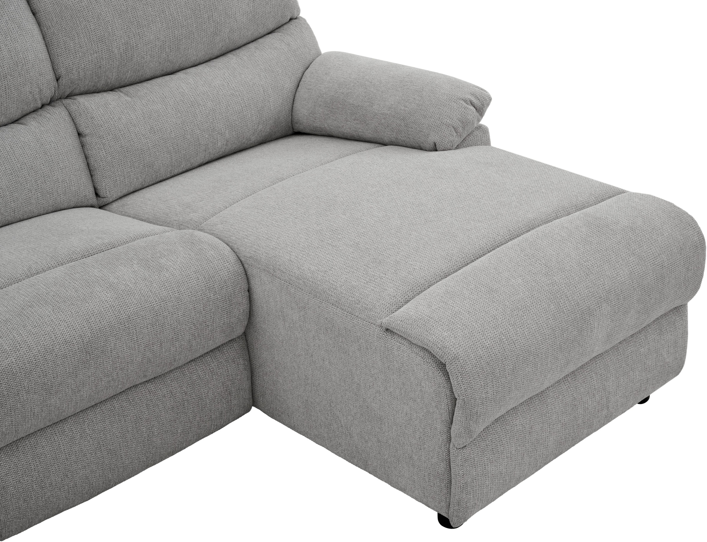 Home affaire Ecksofa »LANNOY, L-Form,  233cm, manuelle u. elektrische Funktion, mit USB A/C,« Liegefunktion 105°-150°, Federkern, Webstoff u. Cord-Bezug