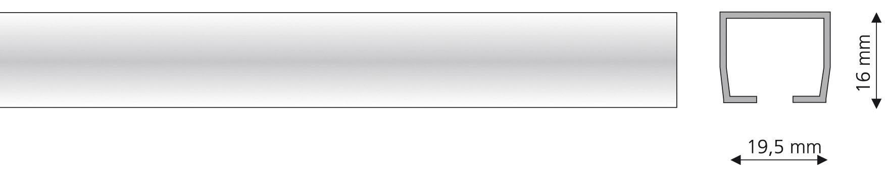 Liedeco U-Schiene »U-STORELAU01GS« 1 läufig-läufig Fixmaß