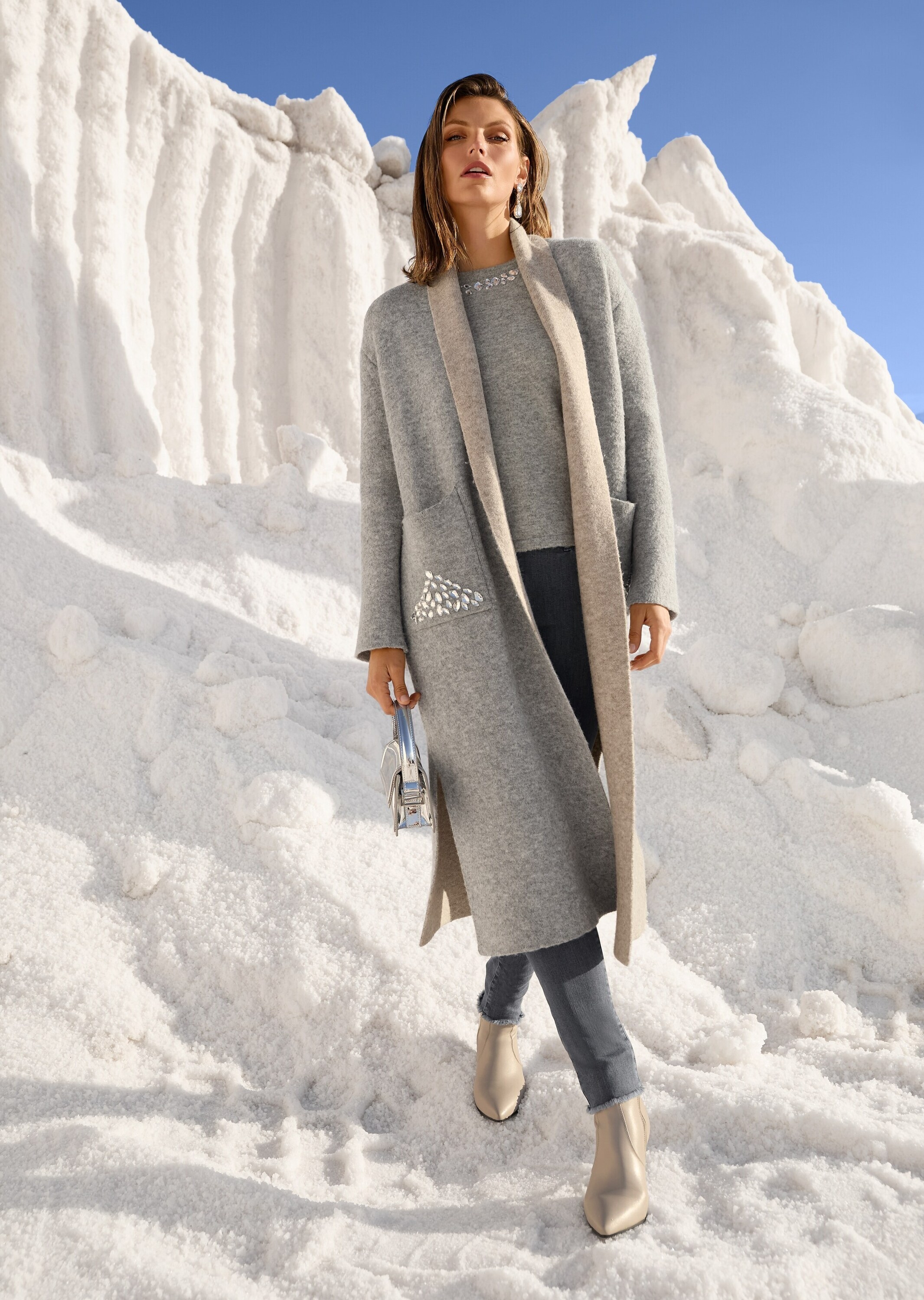 MADELEINE Langmantel »Strickmantel Strickmantel«