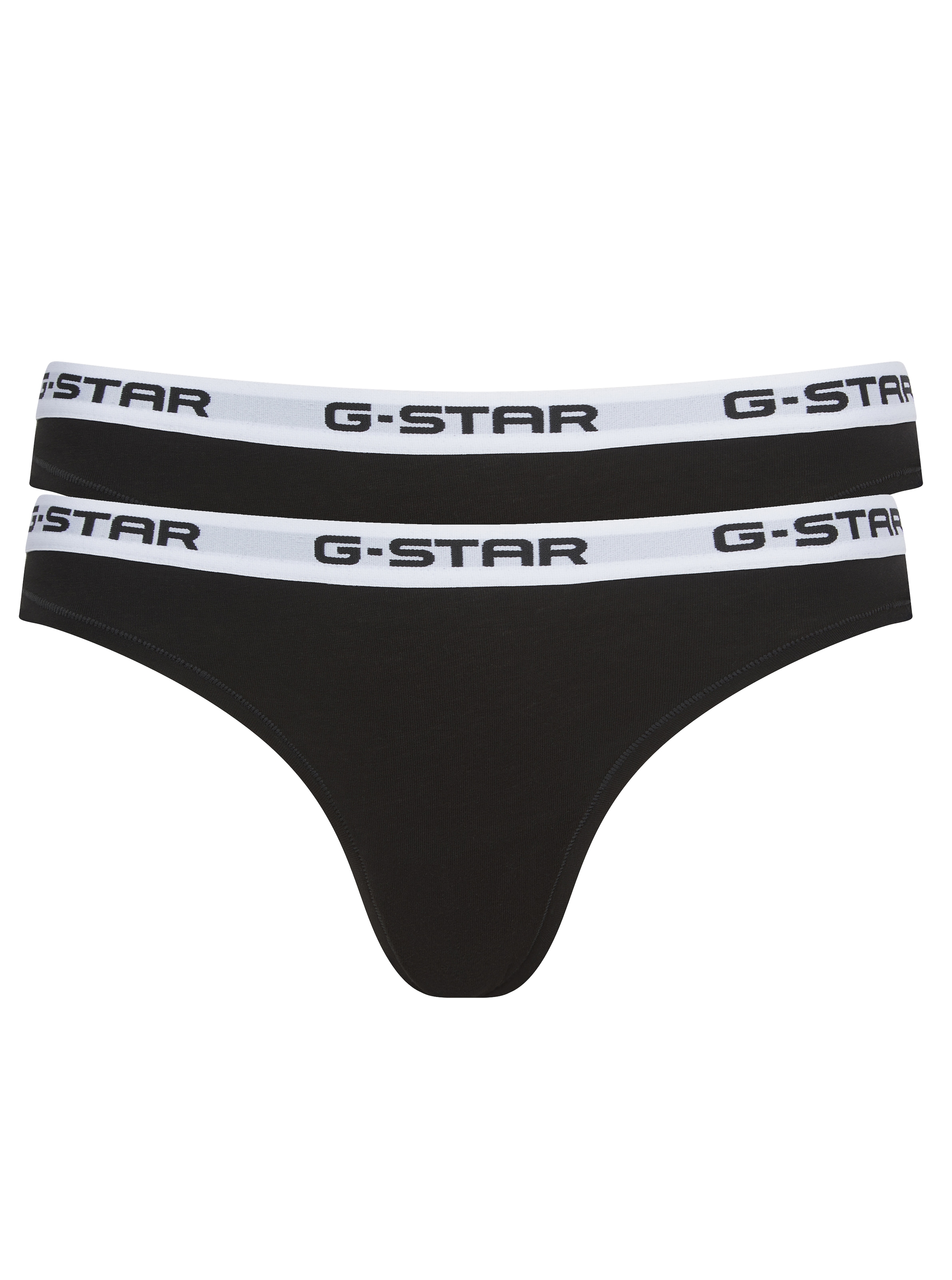 G-STAR Tanga »OBSIDIAN, 2 PACK THONGS« Packung, 2 Stk. mit Logobund