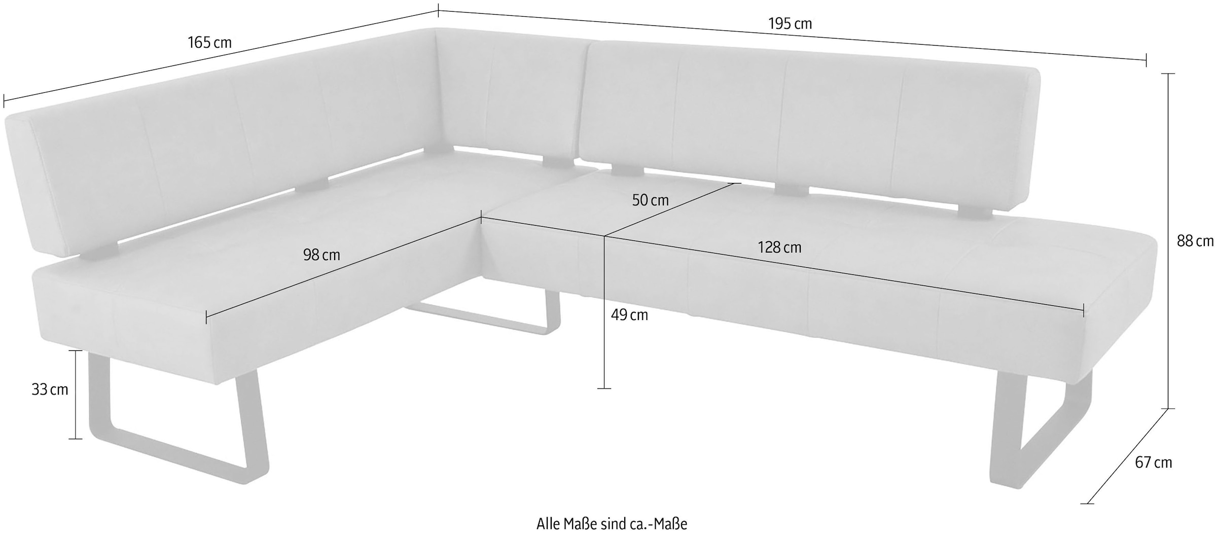 K+W Komfort & Wohnen Eckbank »Spider II«, Sitzsteppung, bequem durch Sandwichbauweise, 2 Stellmaße