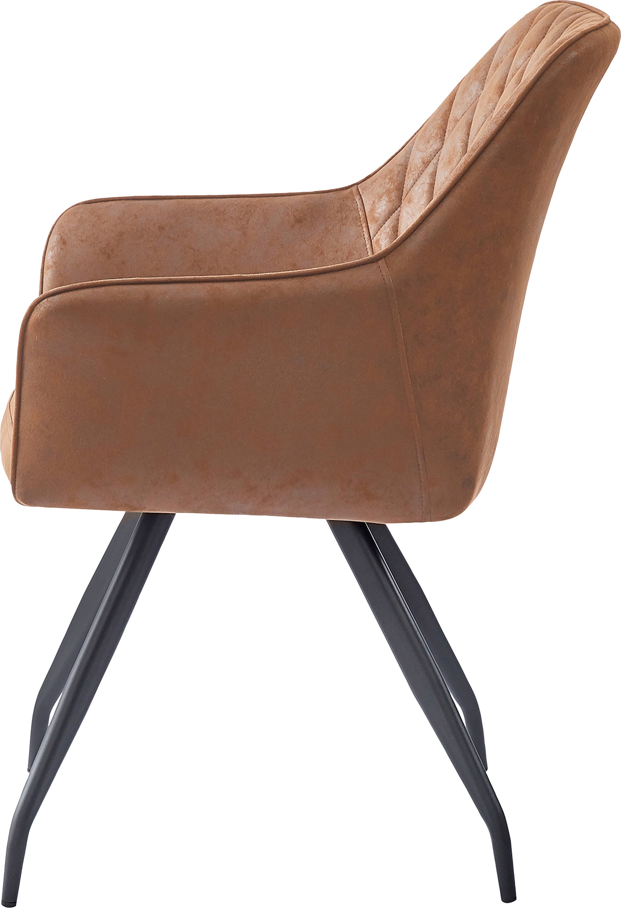 Kayoom Polsterstuhl »Stuhl Amber 225, Eleganter Stuhl mit Steppung«, 1 St., Eleganter Stuhl mit Steppung, moderne Eisen-Füße