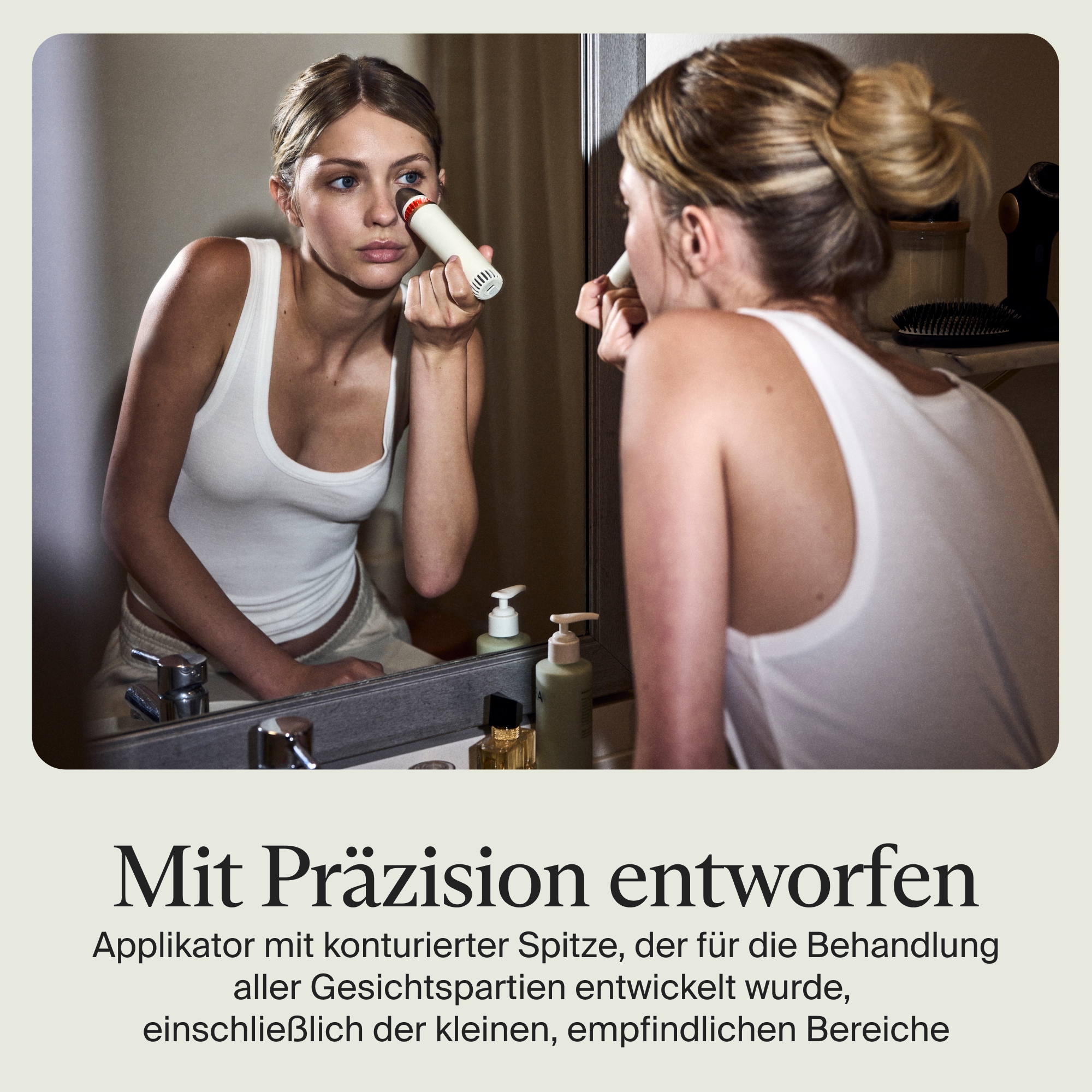 Therabody Anti-Aging-Gerät »Theraface Depuffing Wand Kälte- und Wärmebehandlungen für das Gesicht«, Verbessert die Strahlkraft, reduziert Augenringe und Schwellungen