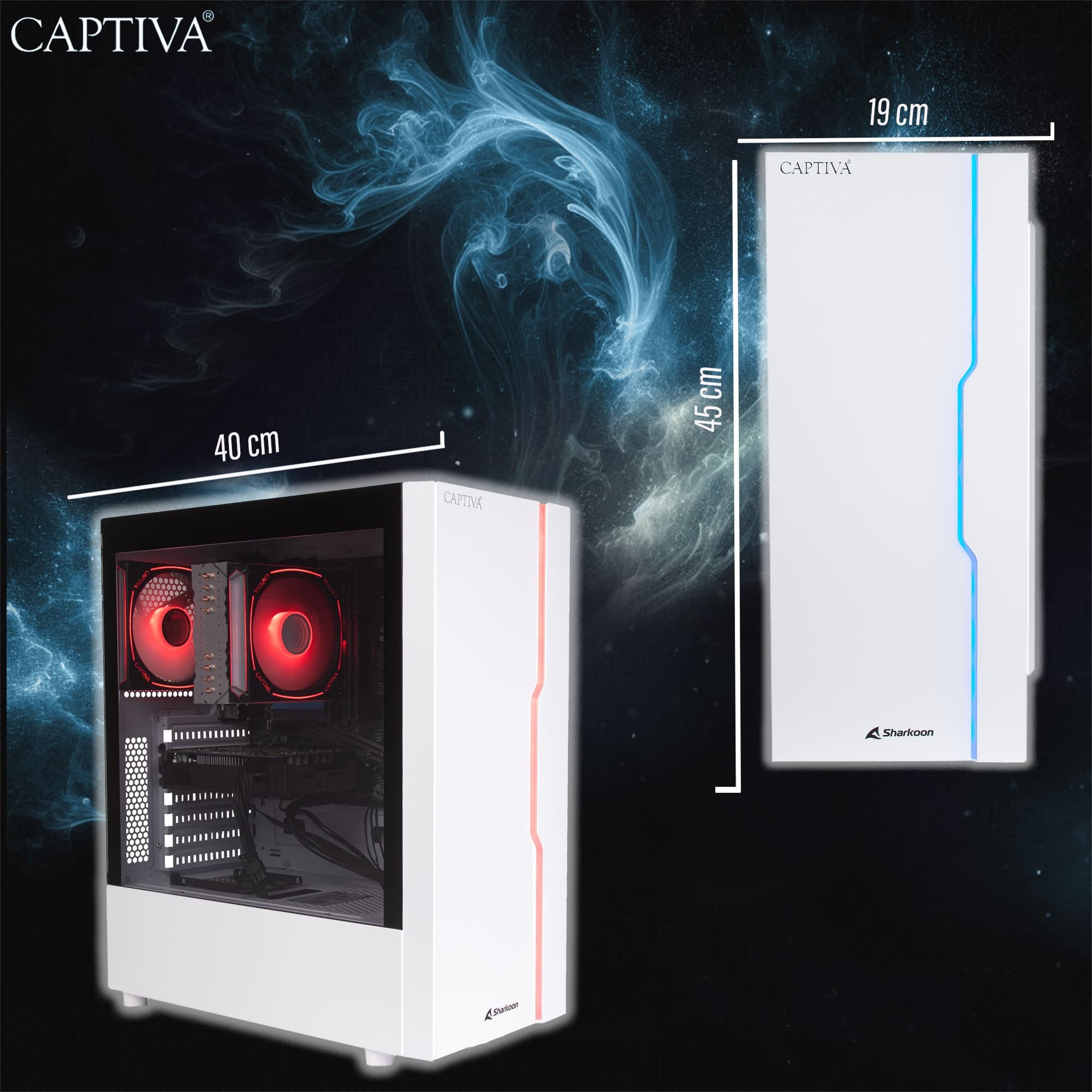 CAPTIVA Gaming-PC-Komplettsystem »Advanced Gaming R94-788 TFT Bundle« 24 ″ AMD Ryzen 5 GeForce® RTX™ 5060 16 GB RAM 1.000 GB SSD