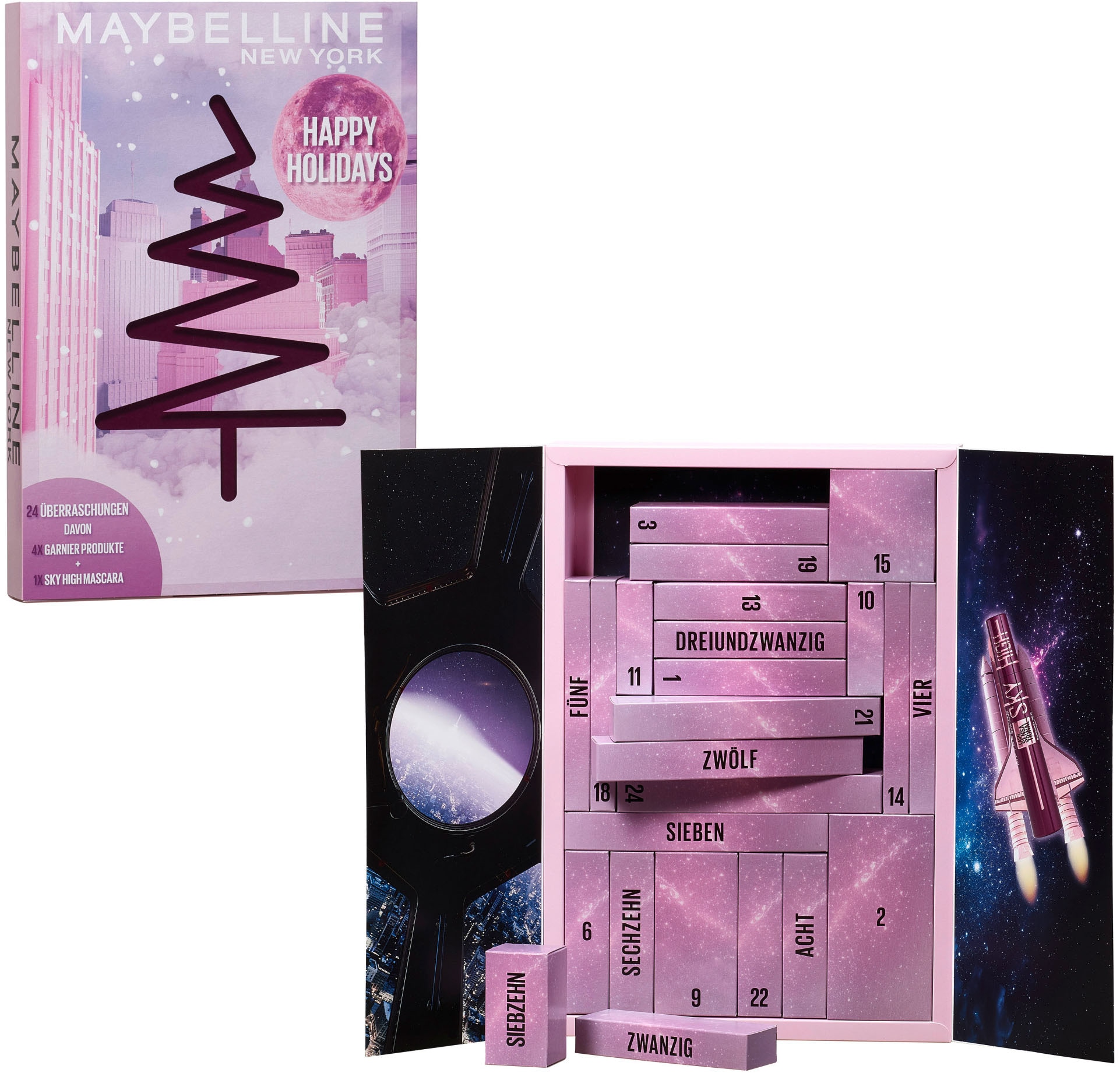MAYBELLINE NEW YORK Kosmetik-Adventskalender »Maybelline New York Adventskalender 24-Türer 2025« ab 13 Jahren