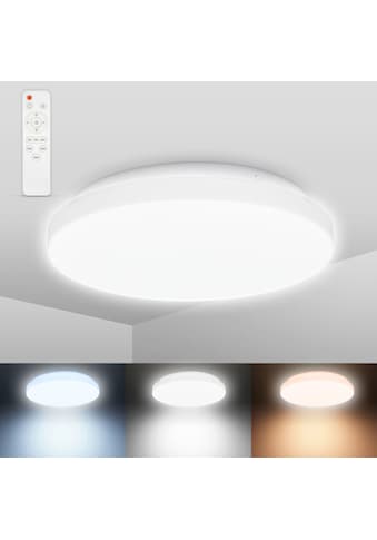 LED Deckenleuchte »BK_DL1526 CCT-LED Bad-Deckenlampe, Badleuchte mit Fernbedienung«, 1...