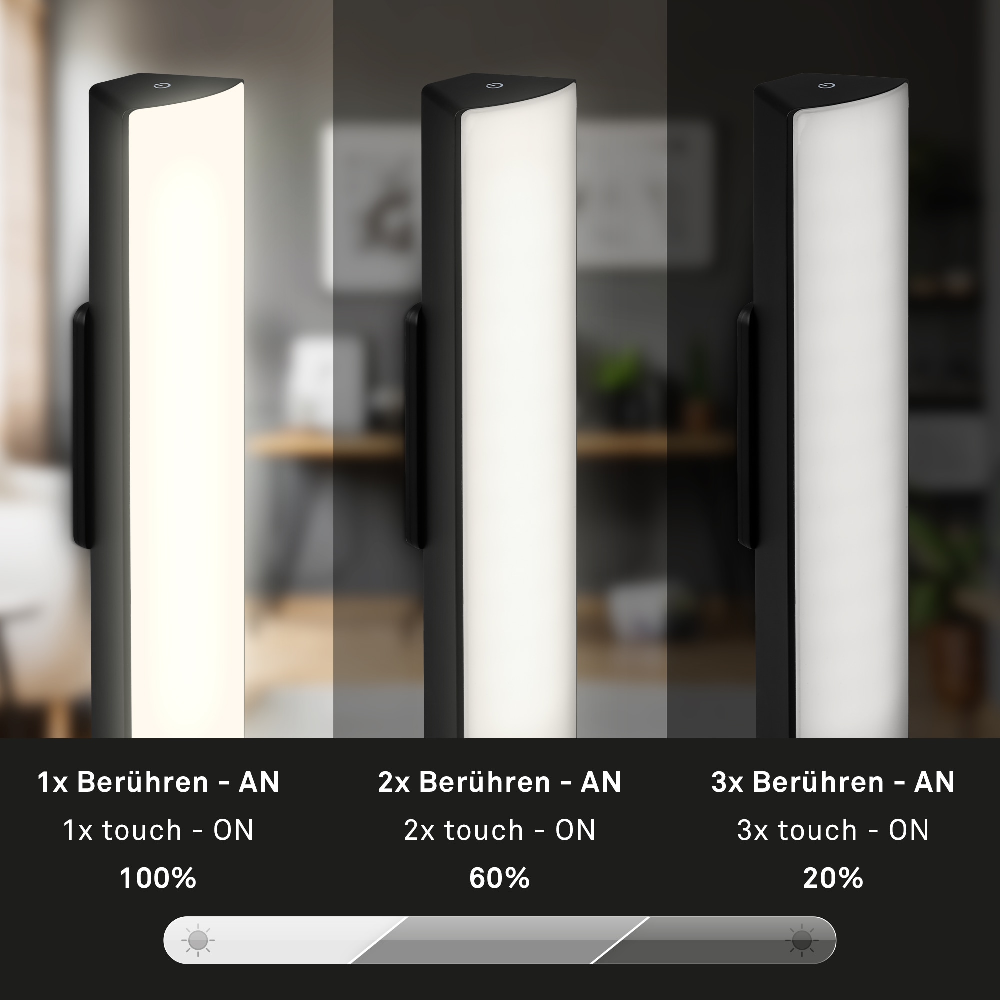 Briloner Leuchten Wandleuchte »ZADAR« LED-Modul 1 Stk. Warmweiß 14,5 x 30 cm, Indoor/Outdoor, Balkon, Wohnzimmer, Schlafzimmer