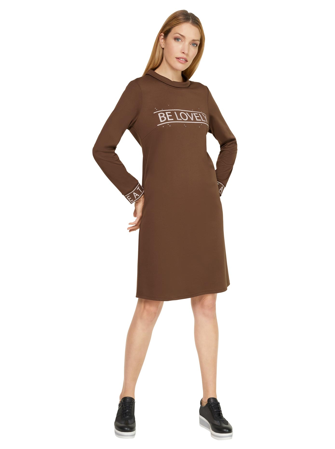 OTTO Jerseykleid heine »Lederimitat-Kleid« bei online