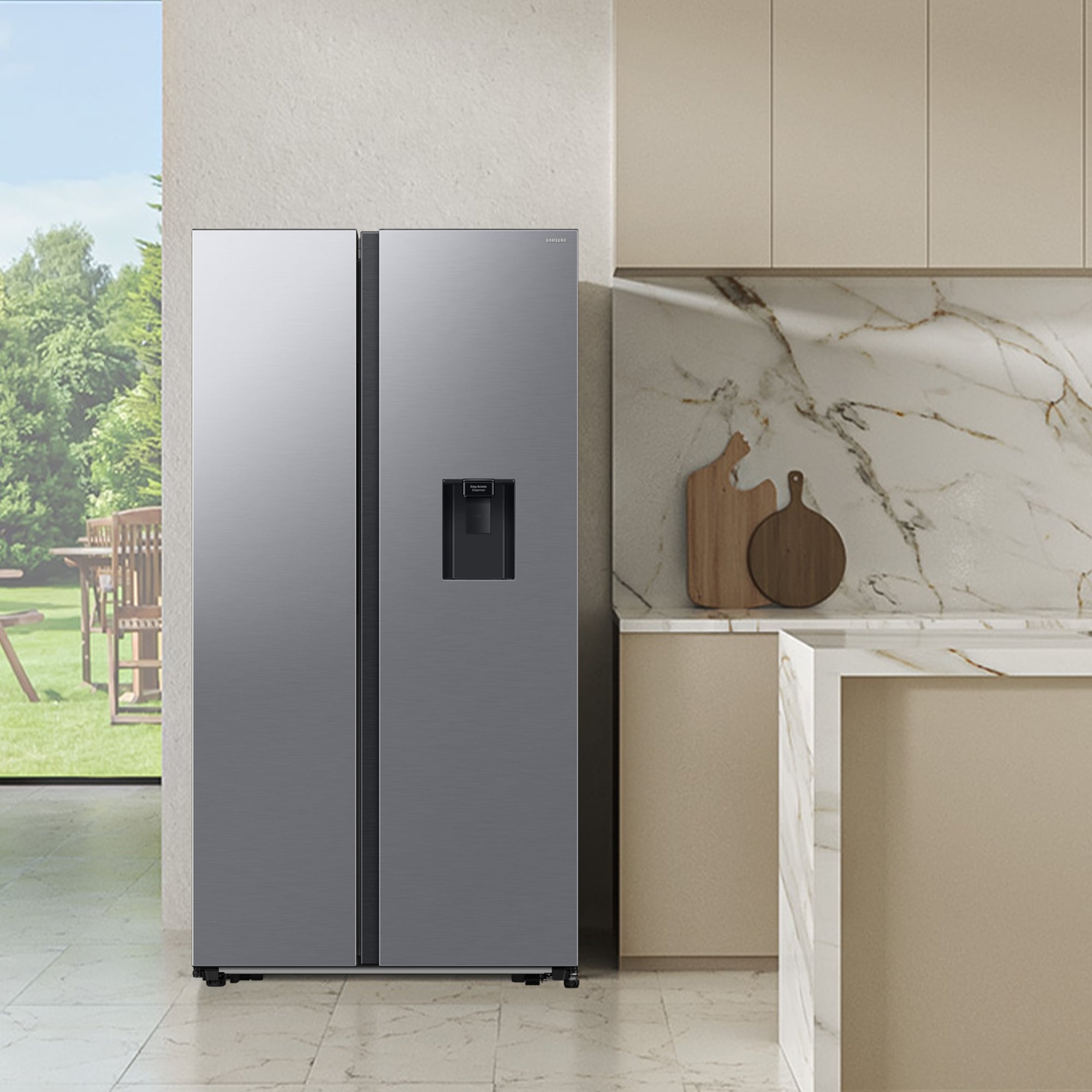 Samsung Side-by-Side RS4000 »RS57DG410EM9« 178 cm hoch 91,2 cm breit mit Wasserspender, No Frost+, AI Energy Mode, SpaceMax
