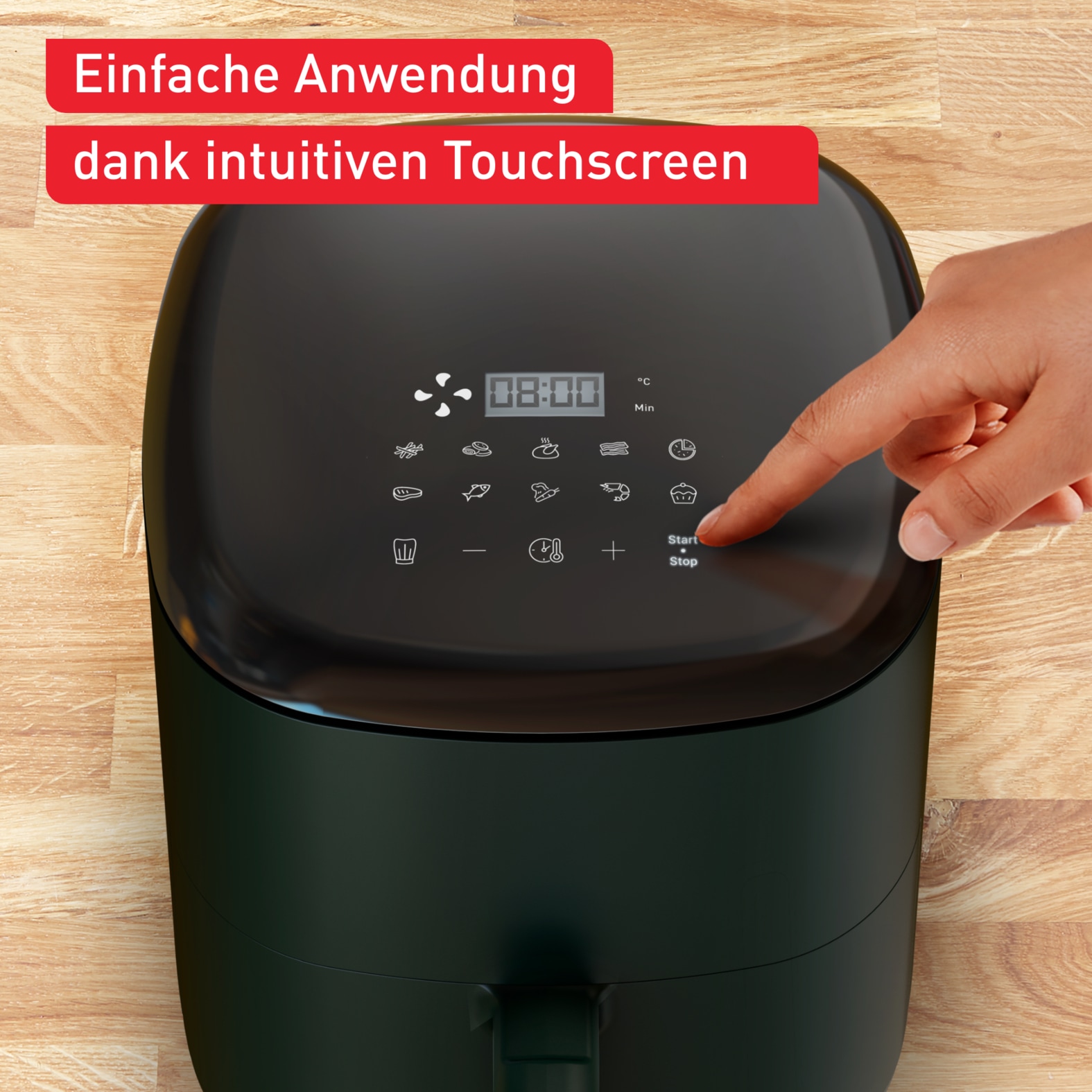 Tefal Heißluftfritteuse »EY2453 Easy Fry Max Digital«, 1500 W, spart Zeit & Energie, intuitiver Touchscreen, 10 Programme, EY2453