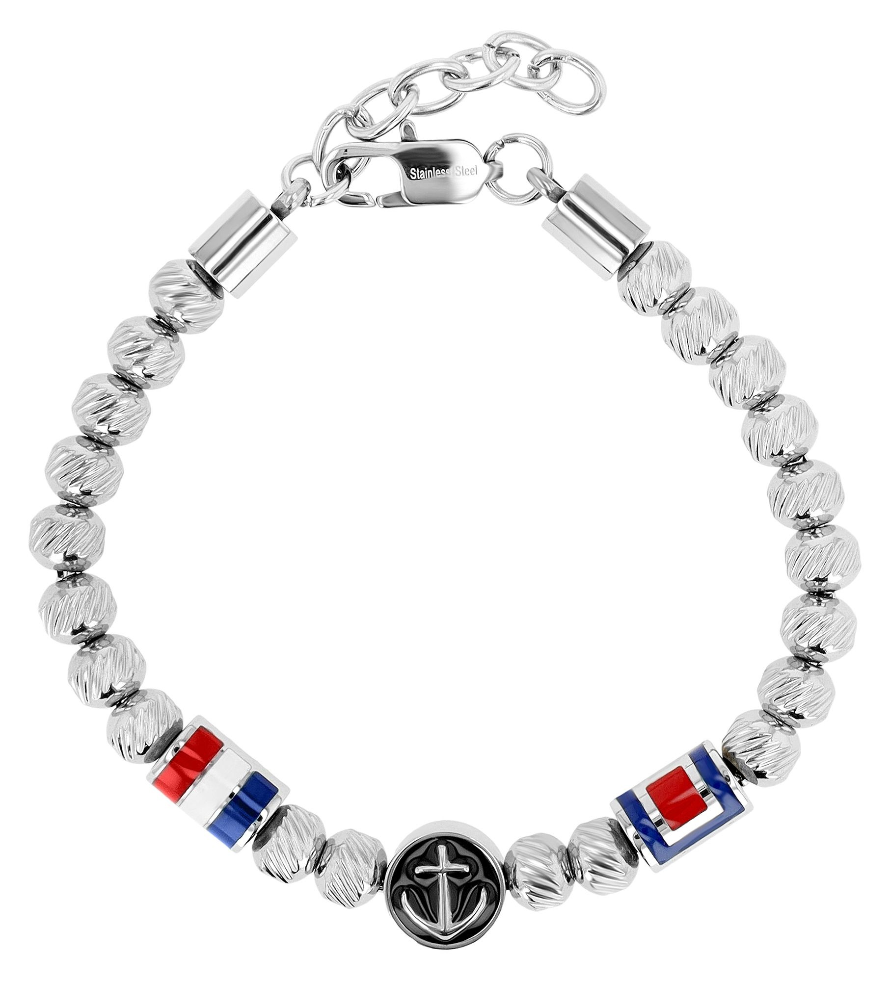 Adelia´s Armband »Unisex Armband ¿ Kugelarmband aus Edelstahl 18,5 cm«