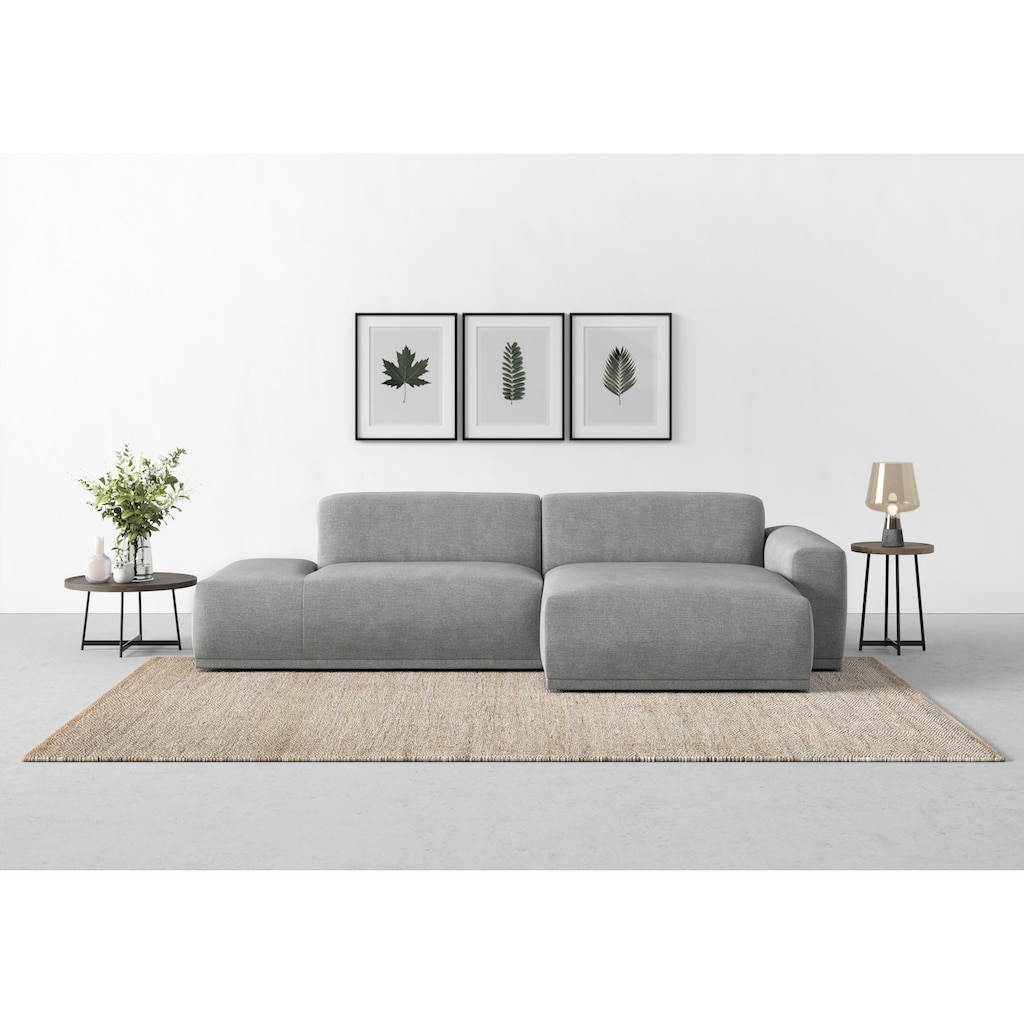 TRENDMANUFAKTUR Ecksofa Braga, aus 2 Teilen, moderner Cord-Stoff