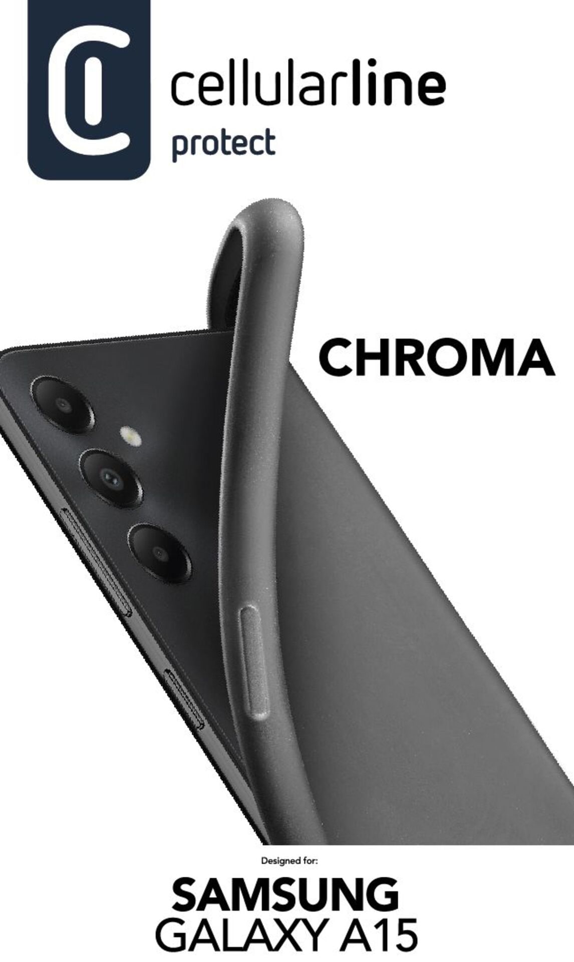 Cellularline Handyhülle »Chroma Case für Samsung Galaxy A15 5G«, Backcover, Schutzhülle, Smartphonehülle, stoßfest