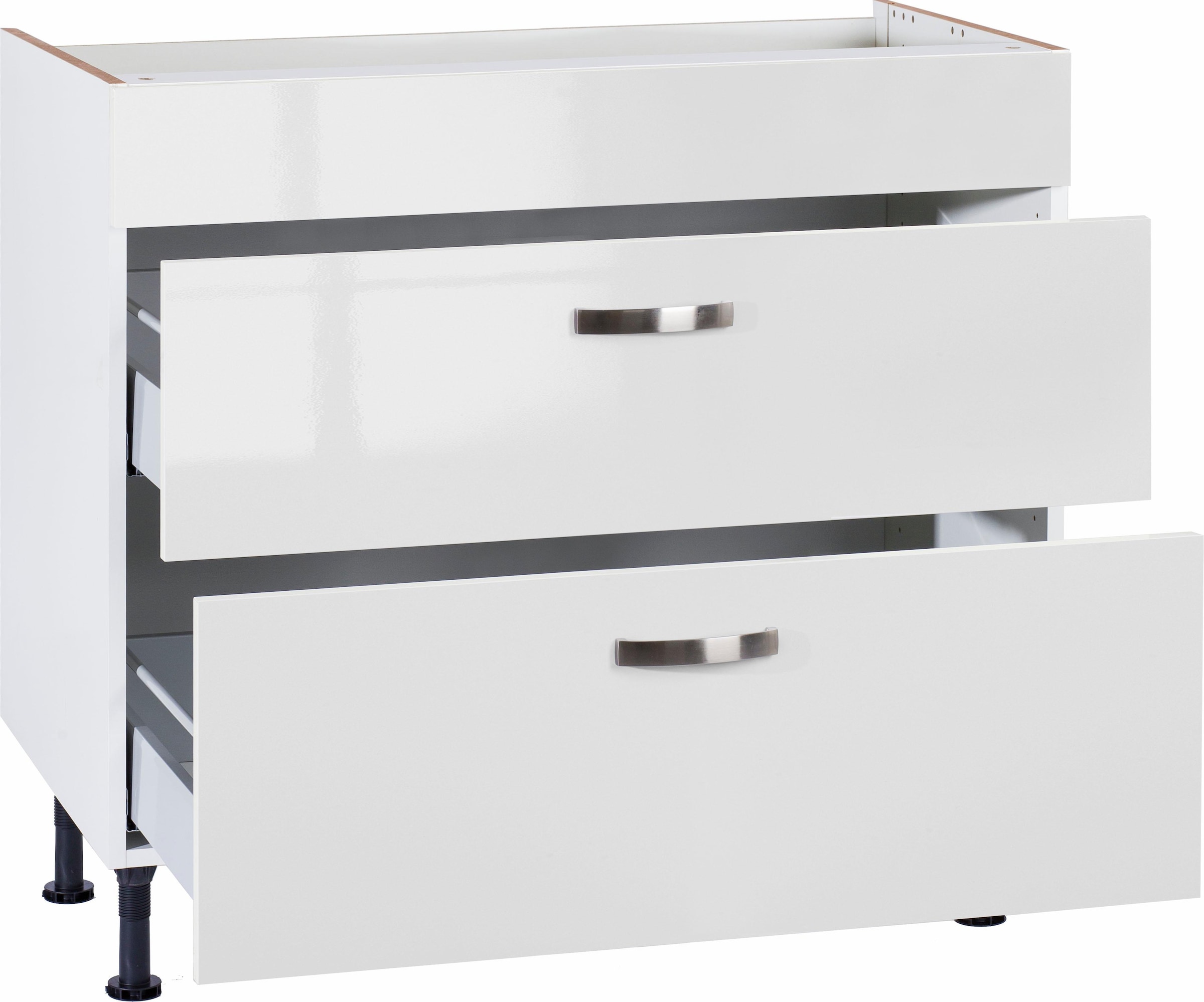 KOCHSTATION Kochfeldumbauschrank »KS-Cara«, Breite 90 cm, mit Vollauszügen und Soft-Close-Funktion