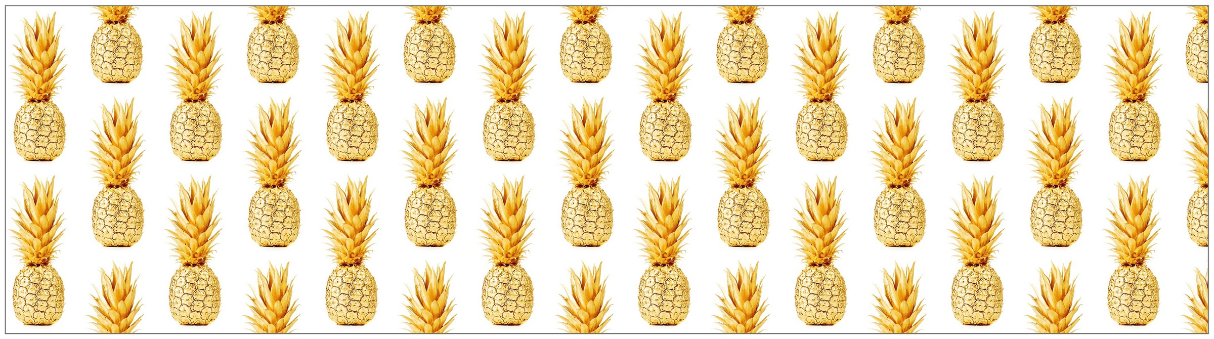 MySpotti Küchenrückwand »fixy Ananas Gold«, selbstklebende und flexible Küchenrückwand-Folie