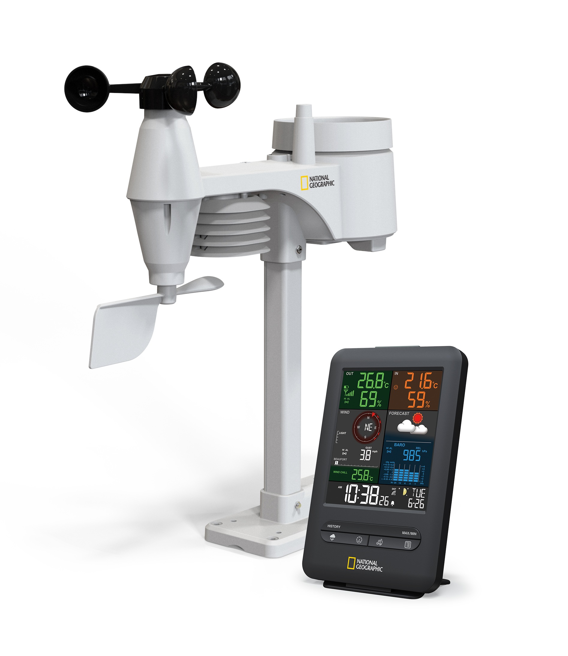 Wetterstation »Color-Display Funk Wetter-Center 5-in-1«