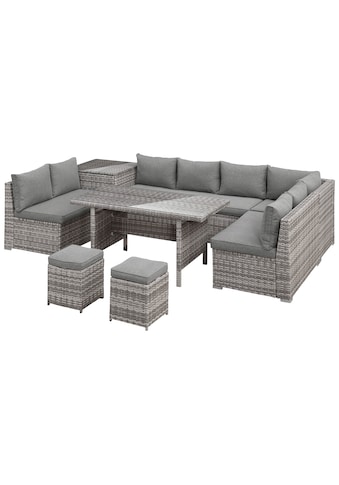 Gartenlounge-Set »Kalamos«, (Set, 23 tlg., 3er-Sofa, 2x 2er Sofa, Ecksofa, 2x Hocker,...