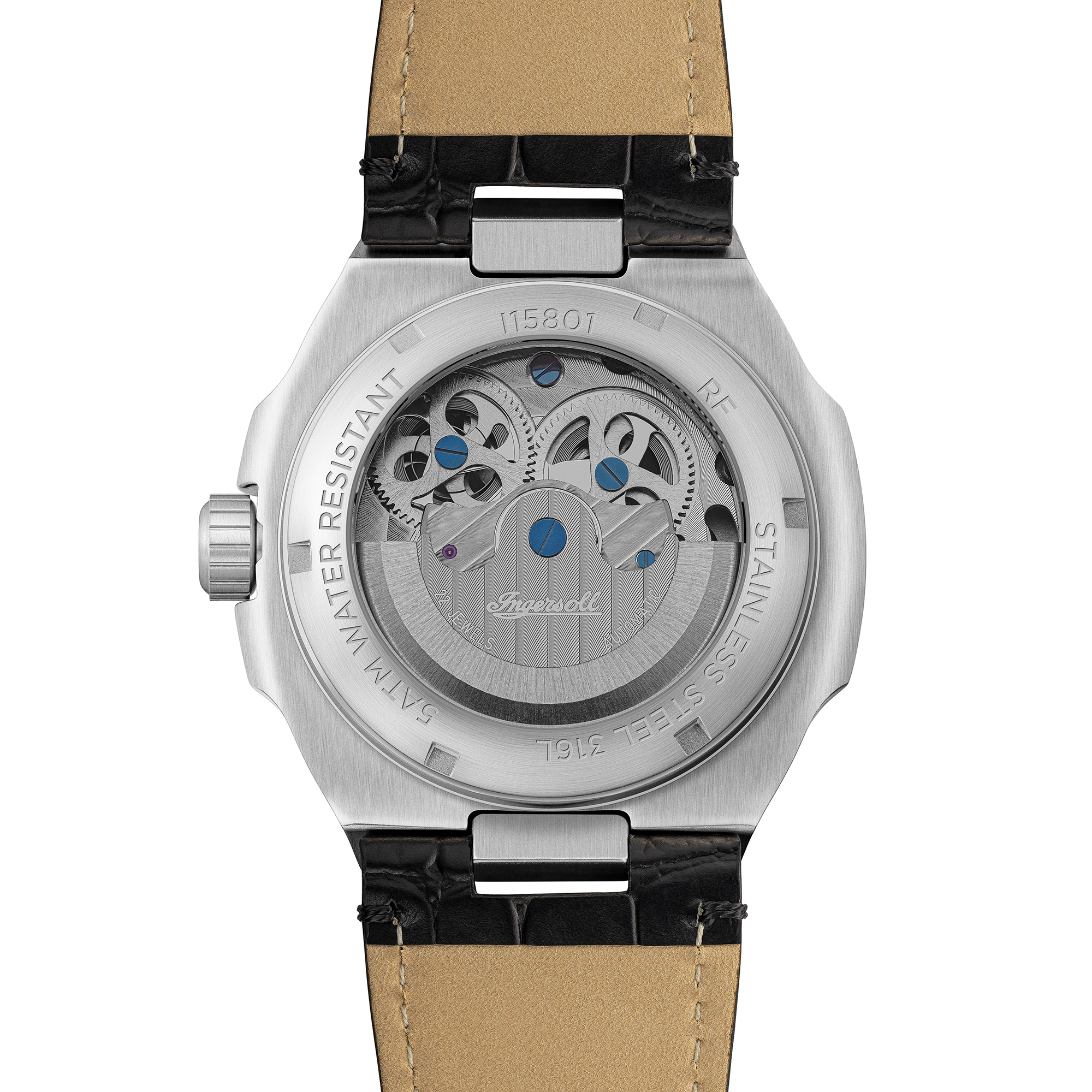 Ingersoll Automatikuhr »The Spirit« Armbanduhr, Herrenuhr, Mechanische Uhr, Lederarmband, analog, Dualzeit
