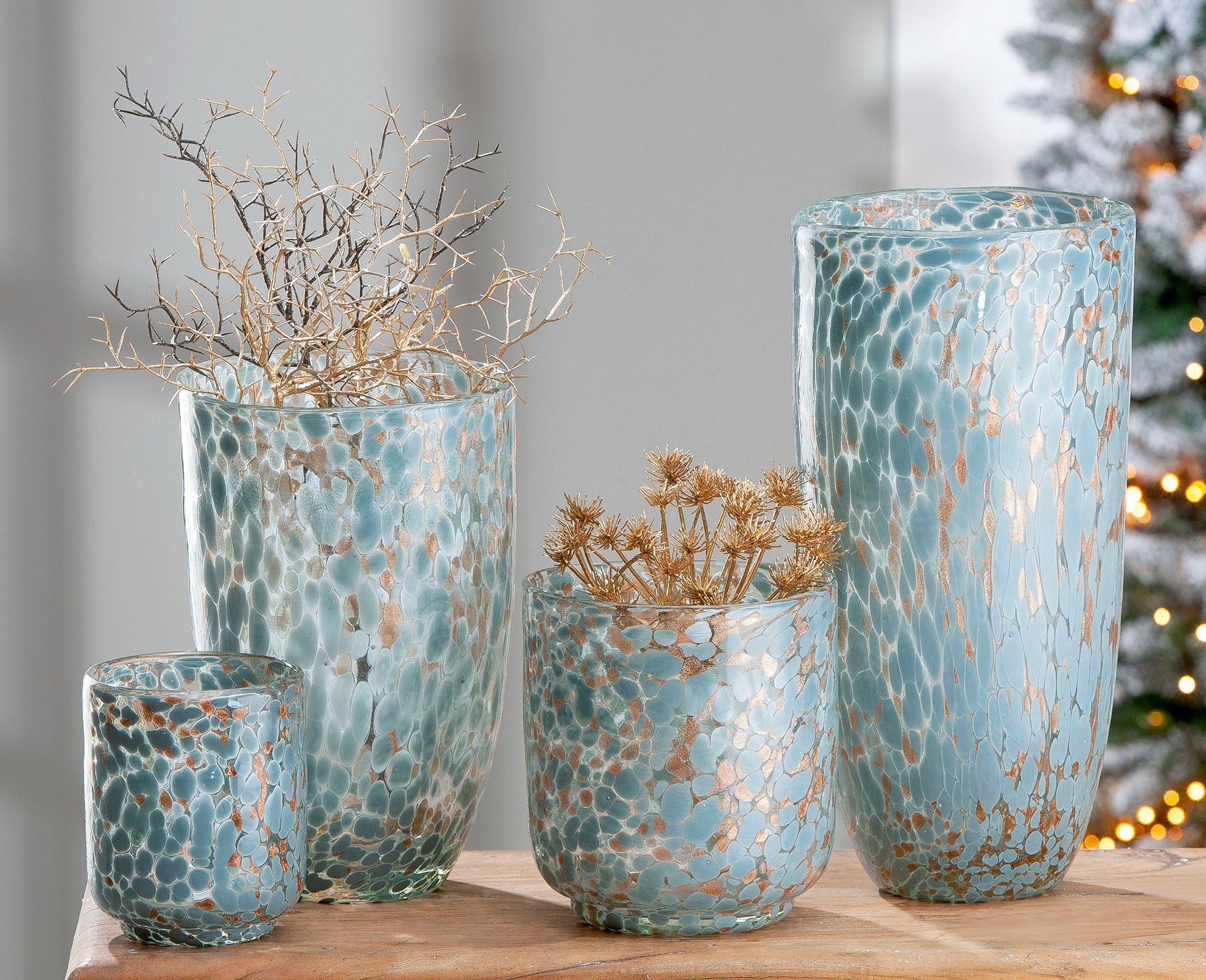 Casablanca by Gilde Tischvase »Murina«, (1 St.), dekorative Vase aus Glas,  Blumenvase bestellen bei OTTO
