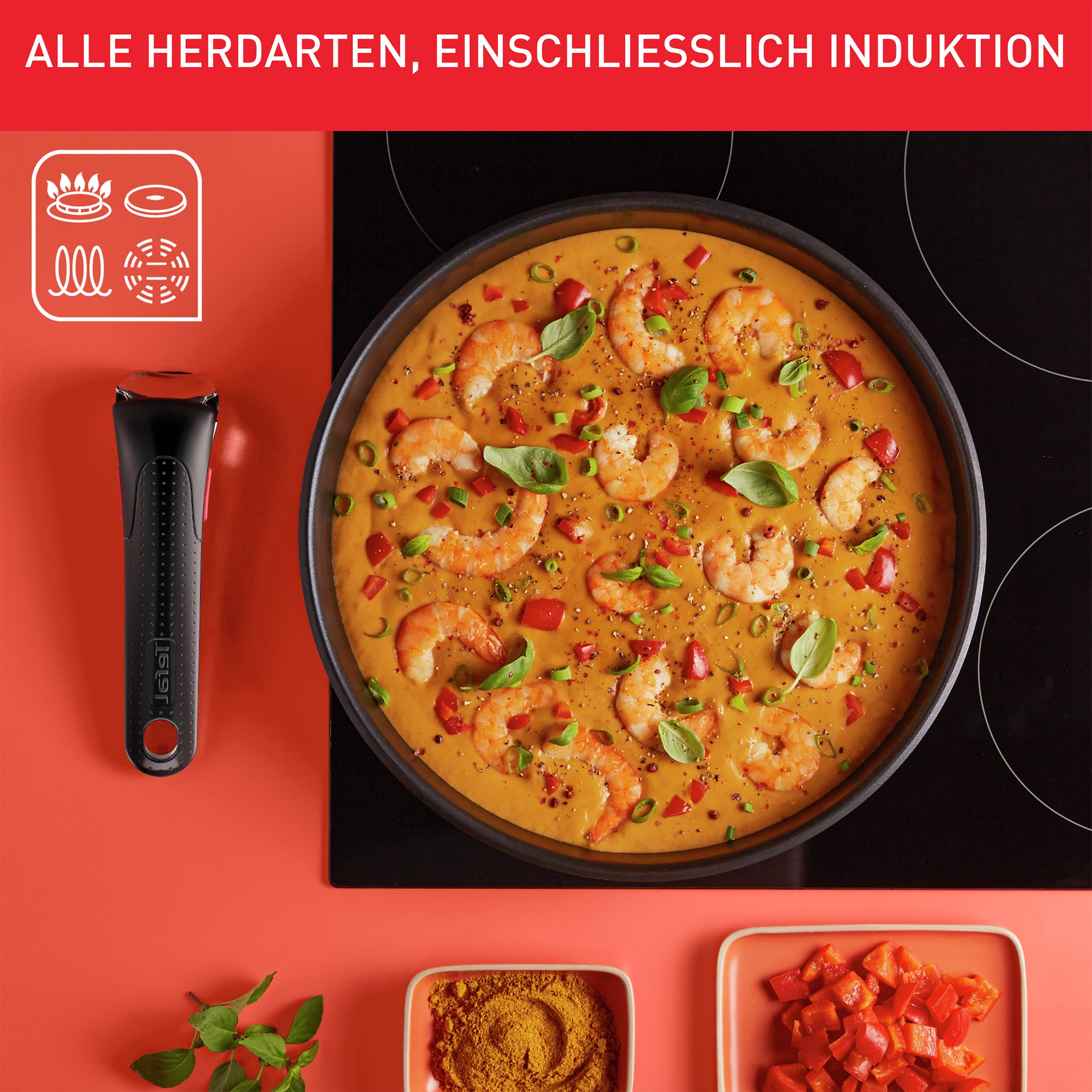 Tefal Topf-Set »Ingenio Emotion« Set, 5 Stk. tlg. Edelstahl