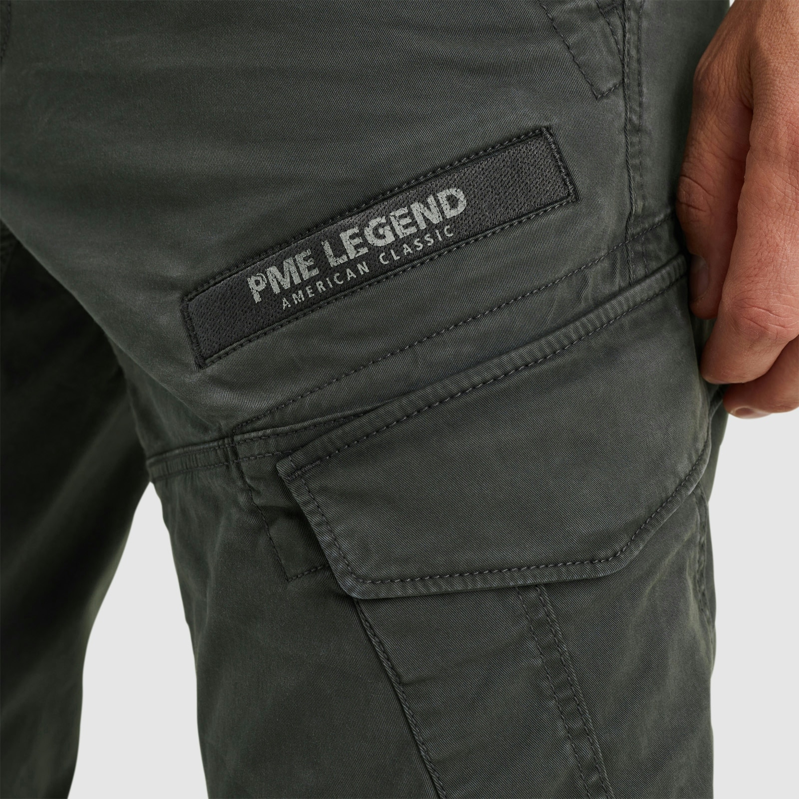 PME LEGEND Cargohose »Nordrop Stretch Twill«, mit Logo Stickerei