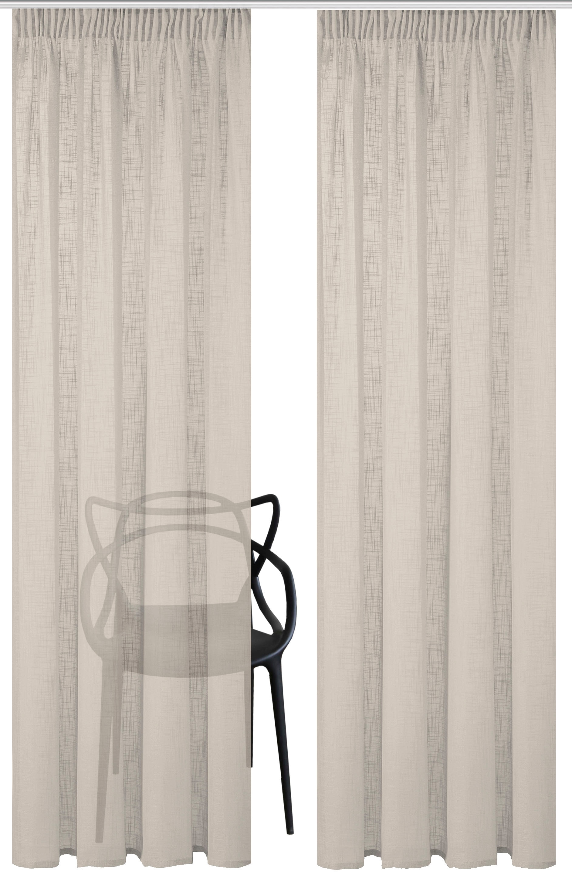 Home Basics Vorhang »SOFTY 2er Pack«, (2 St.), 2er Pack Kombibandschal SOFTY Uni