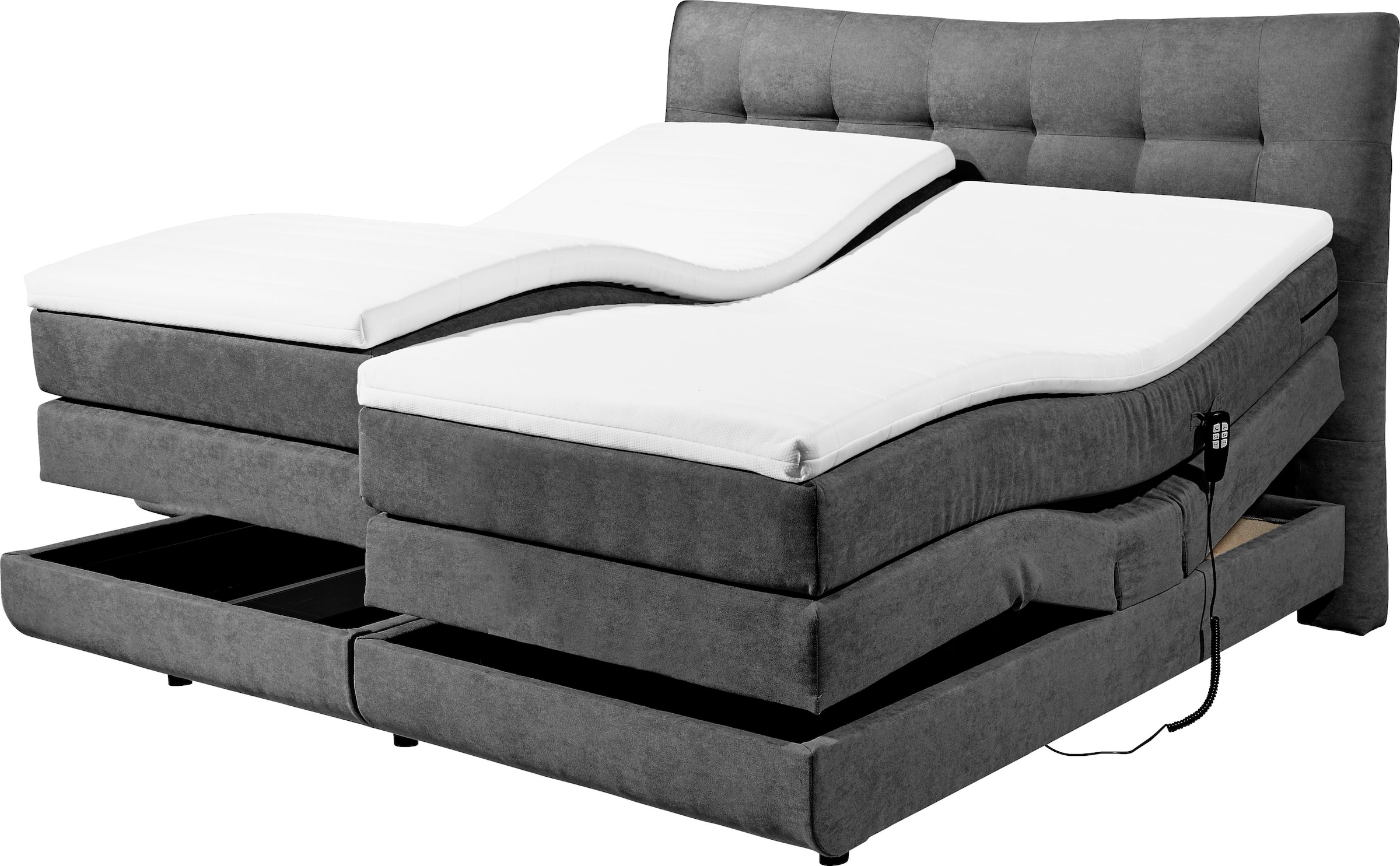 ED EXCITING DESIGN Boxspringbett »Malibu«, inkl. Motor und Topper