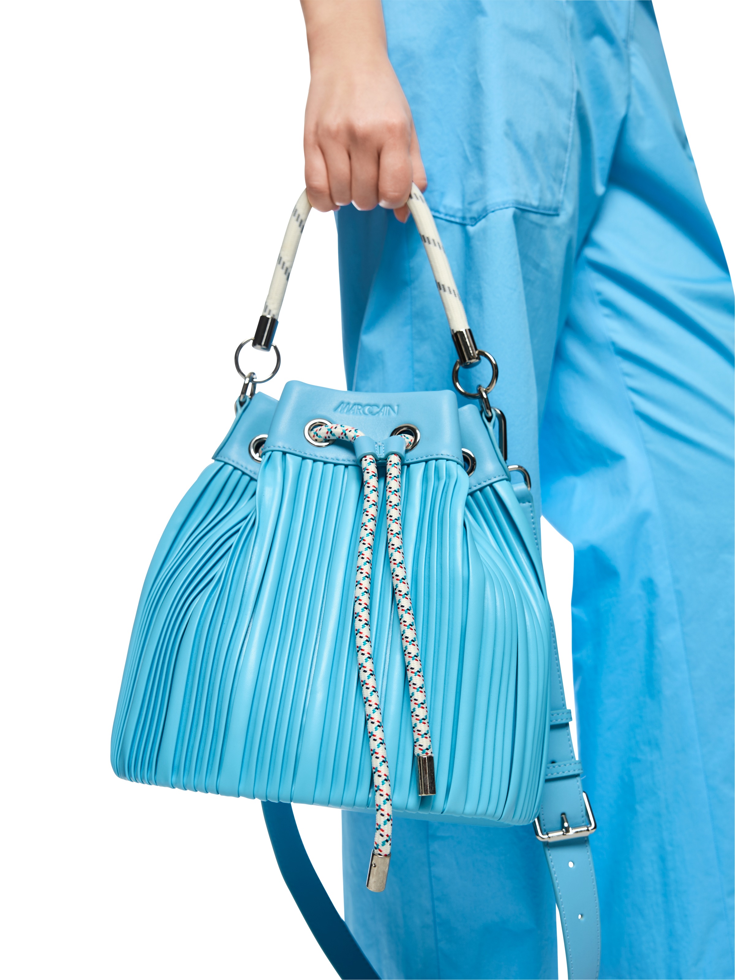 Marc Cain Beuteltasche »Sports Salty Breeze« Damen Henkeltasche, Schultertasche Handtasche mit Zugkordel