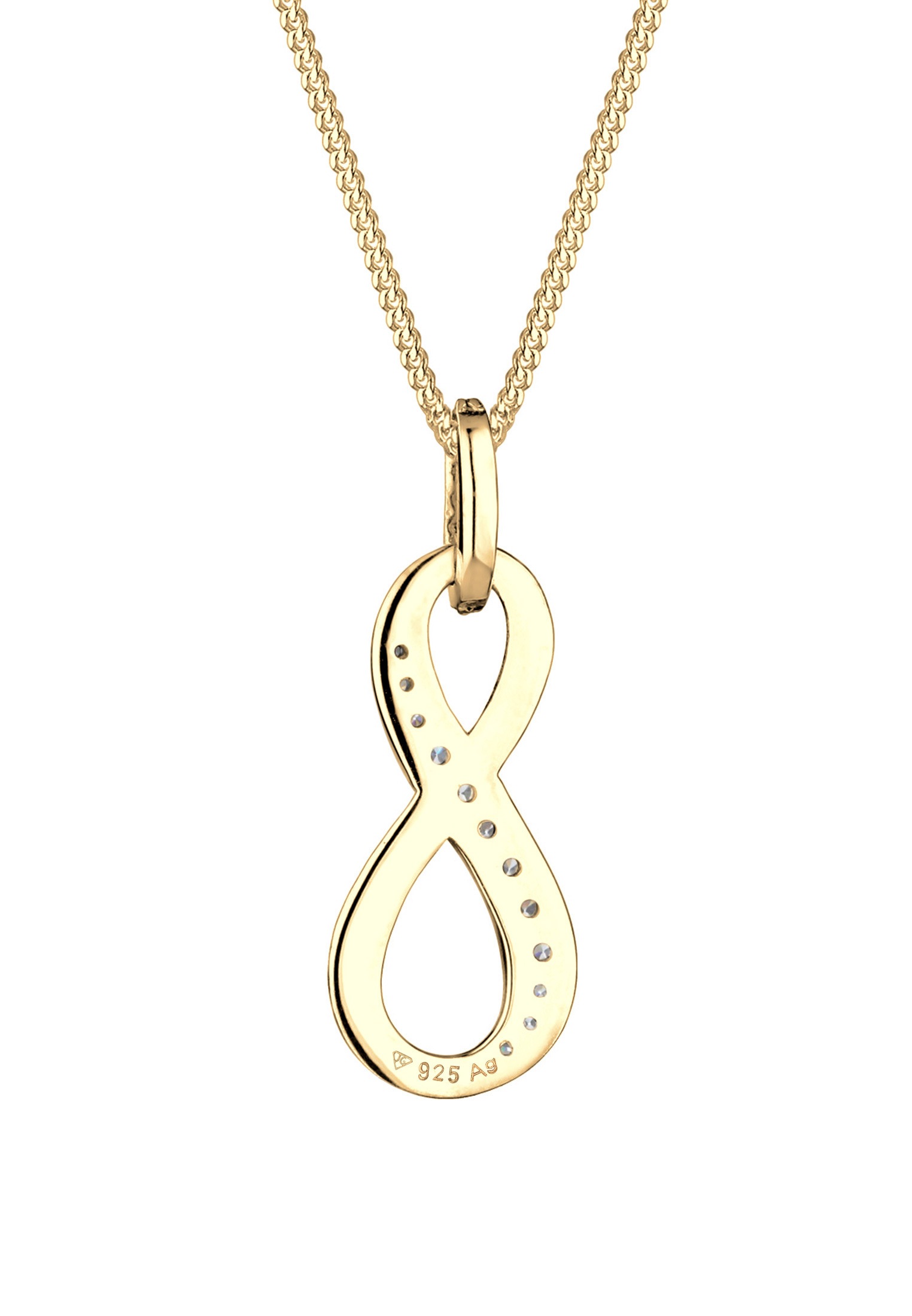 Elli Silberkette »Halskette Infinity Love Symbol Zirkonia 925 Silber«