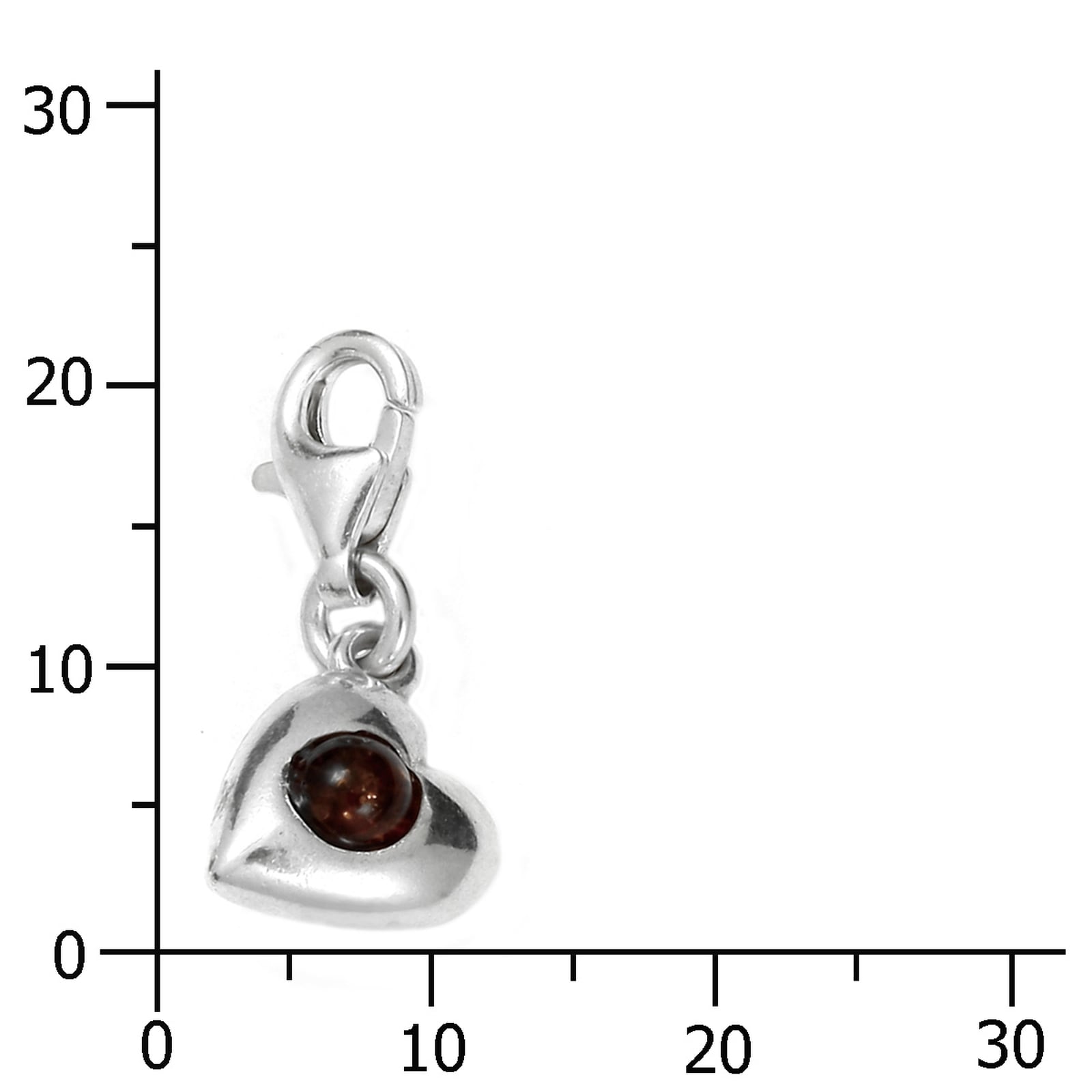 OSTSEE-SCHMUCK Kettenanhänger »- Herz - Silber 925/000 - Bernstein«
