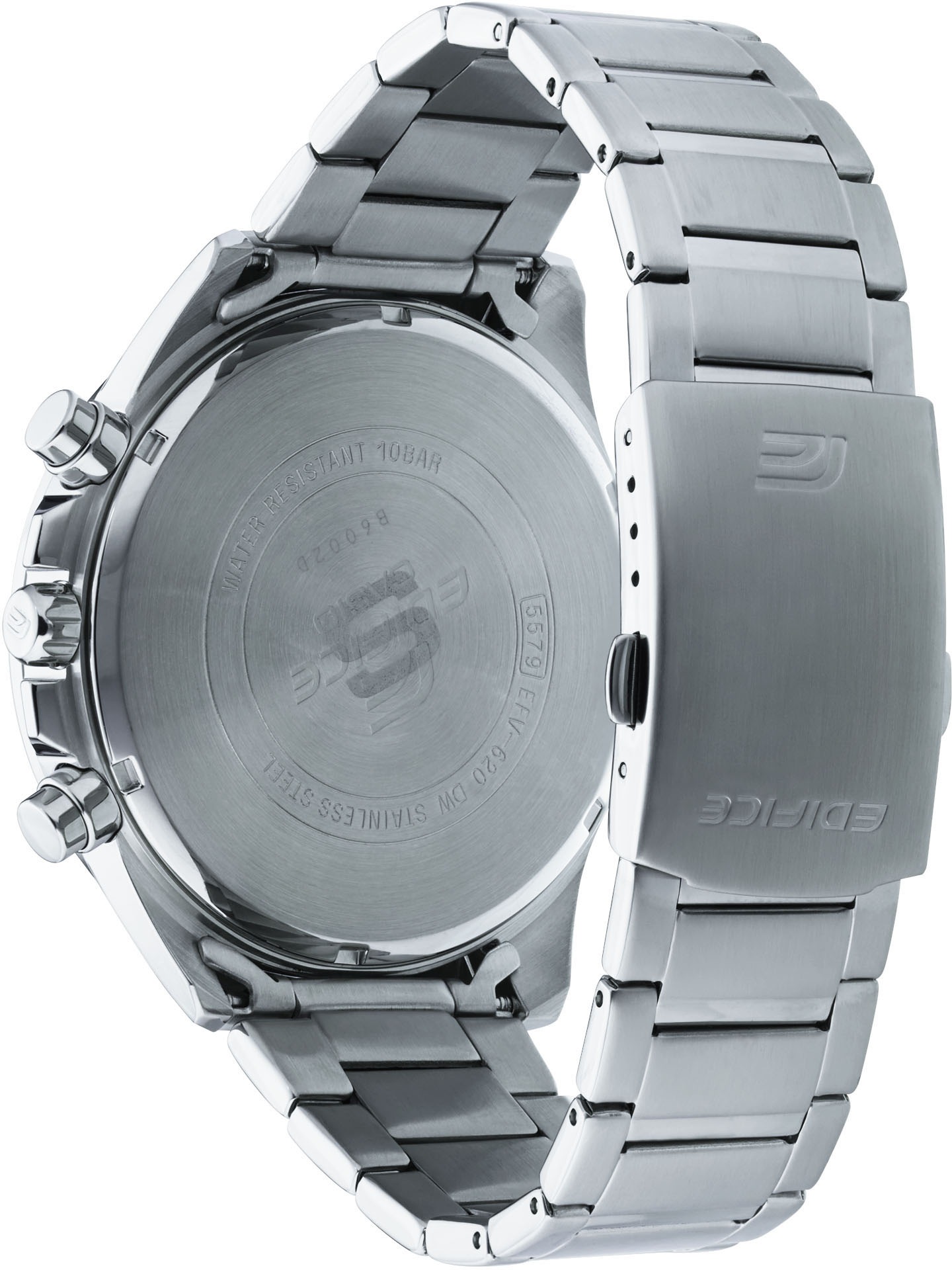 CASIO EDIFICE Chronograph, Quarzuhr,Armbanduhr,Herrenuhr, Edelstahlarmband, bis 10bar wasserdicht