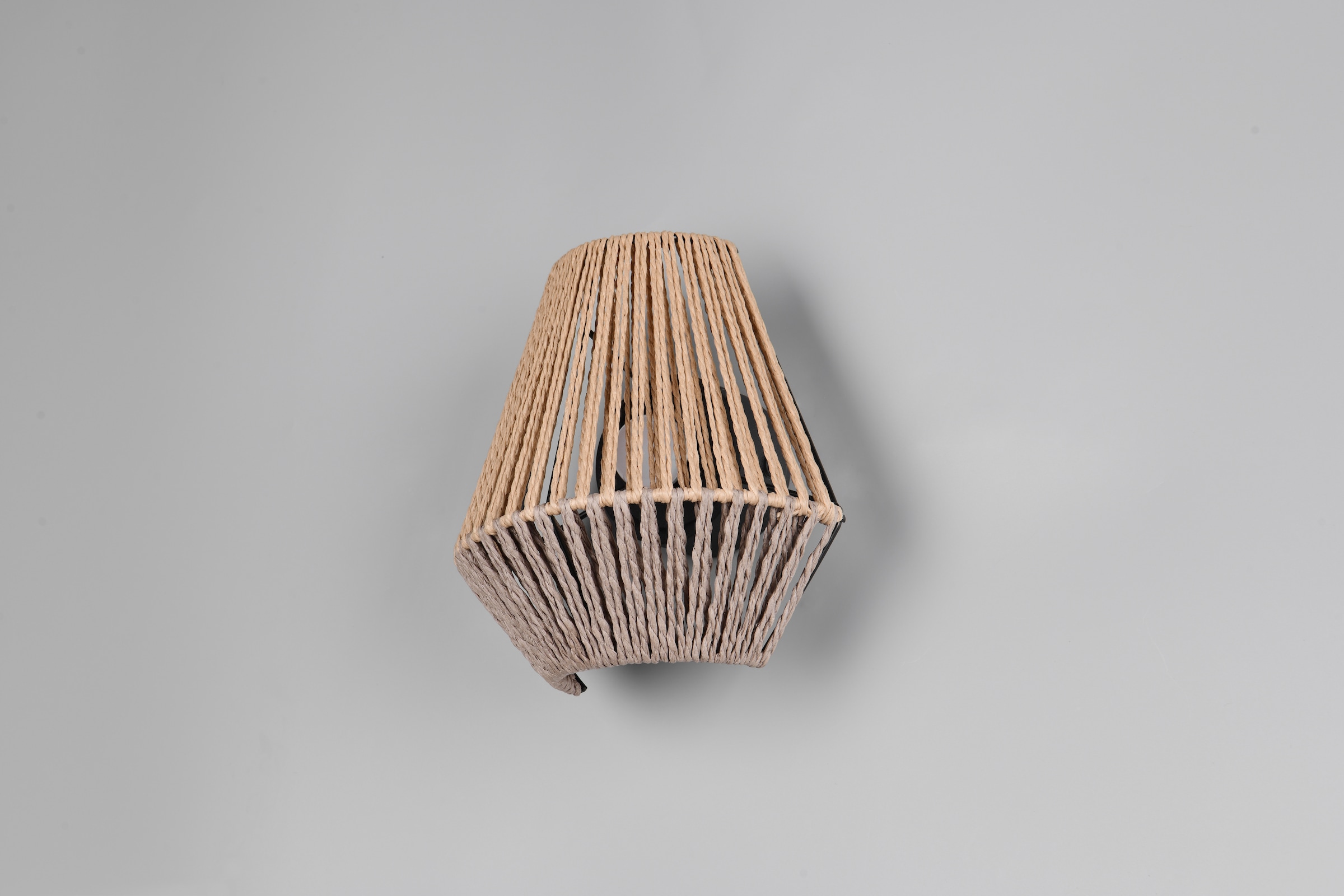 REALITY Leuchten LED Wandleuchte »LIRA, Akku Wandlampe, USB Ladeanschluss, 1,5W 140 Lumen 3000K warmweiß« LED-Board 1 Stk. Warmweiß Lampenschirm aus Papiergarn, Touchdimmer, max 8h Akkulaufzeit