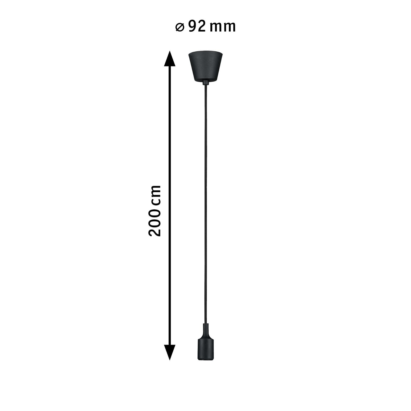 Paulmann Pendelleuchte »Ketil IP44 max. 1x20W schwarz 230V Silikon/Kunststoff«, 1 flammig, Leuchtmittel E27 | ohne Leuchtmittel, E27