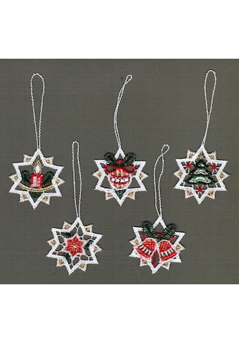 Stickereien Plauen Dekohänger »Sterne«, (5 St.), Baumbehang "Sterne", aus Spitze kaufen